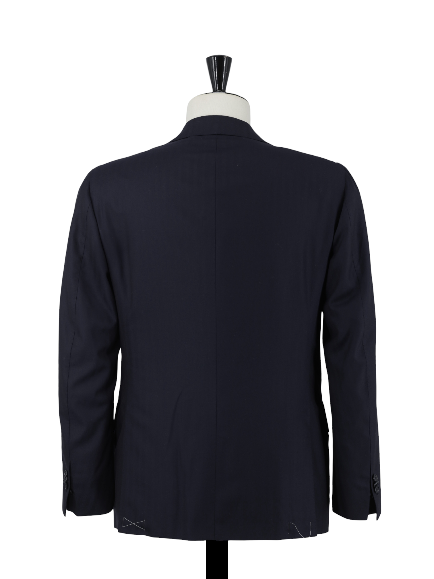 Cesare Attolini Deep Navy Super 210's Shadow-Herringbone Suit