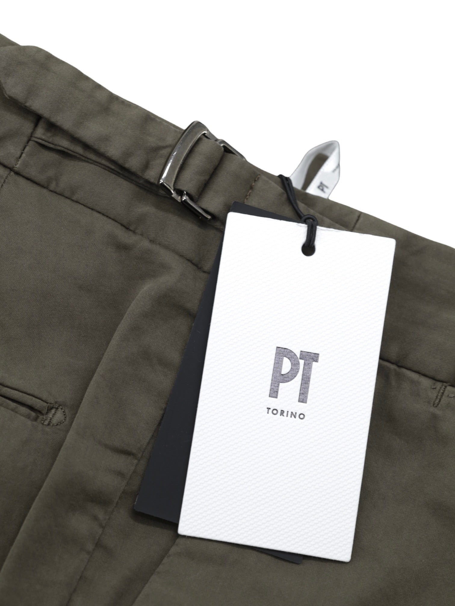 PT01 Brown Cotton & Silk "Silkchino" Trousers
