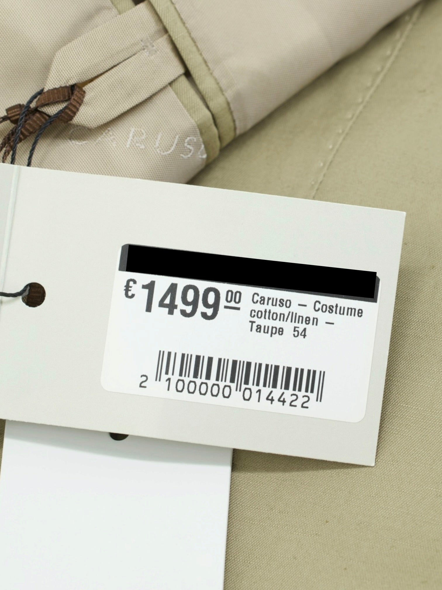 Caruso Khaki Cotten & Linen Aida Summer Suit