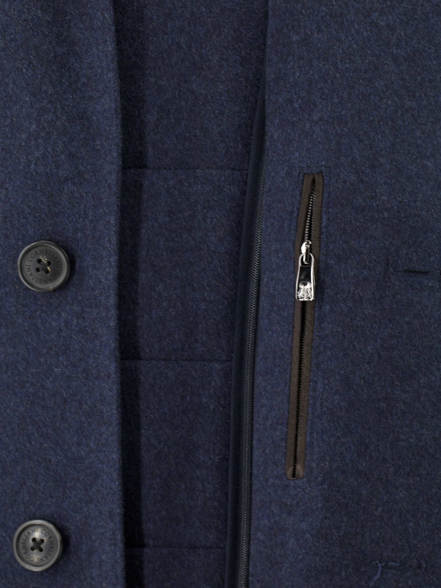 Corneliani Steel Blue Pure Cashmere Milestone Overcoat