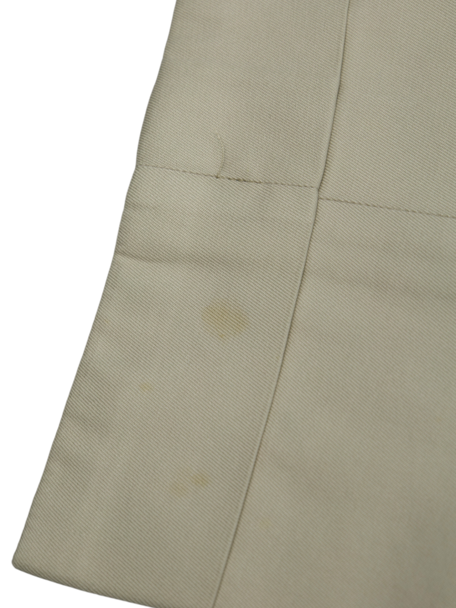 Cesare Attolini Stone Grey Cotton Twill Sartorial Trousers