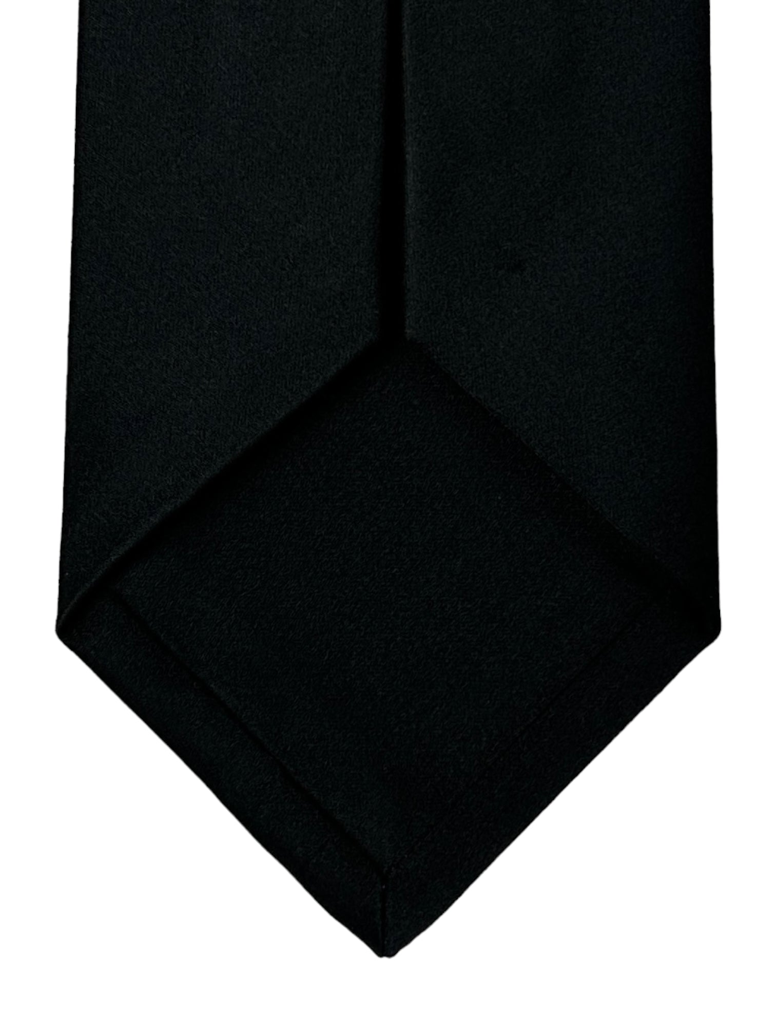 Isaia 7-Fold Black Silk Tie