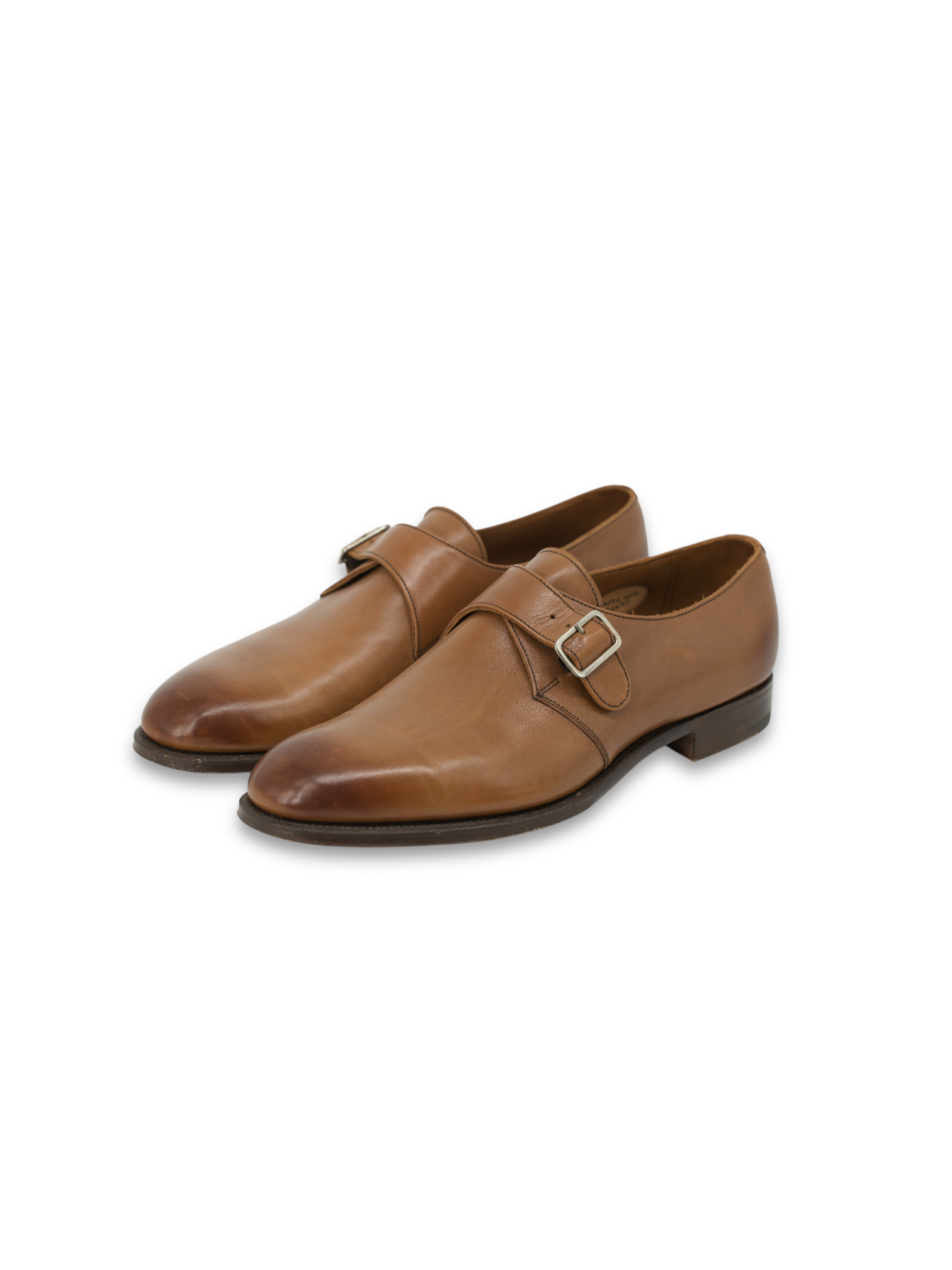 Edward Green Cognac Brown Ealing Calfleather Single Monk Shoes