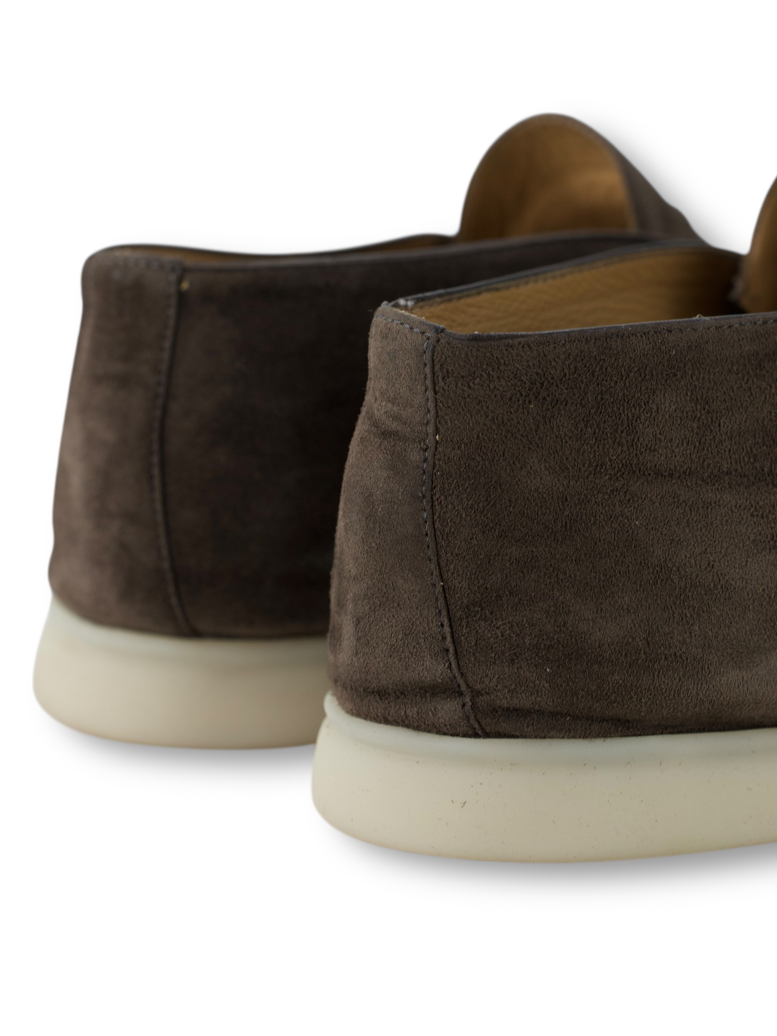 Loro Piana Warm Grey Suede Open Walk Ankle Boots