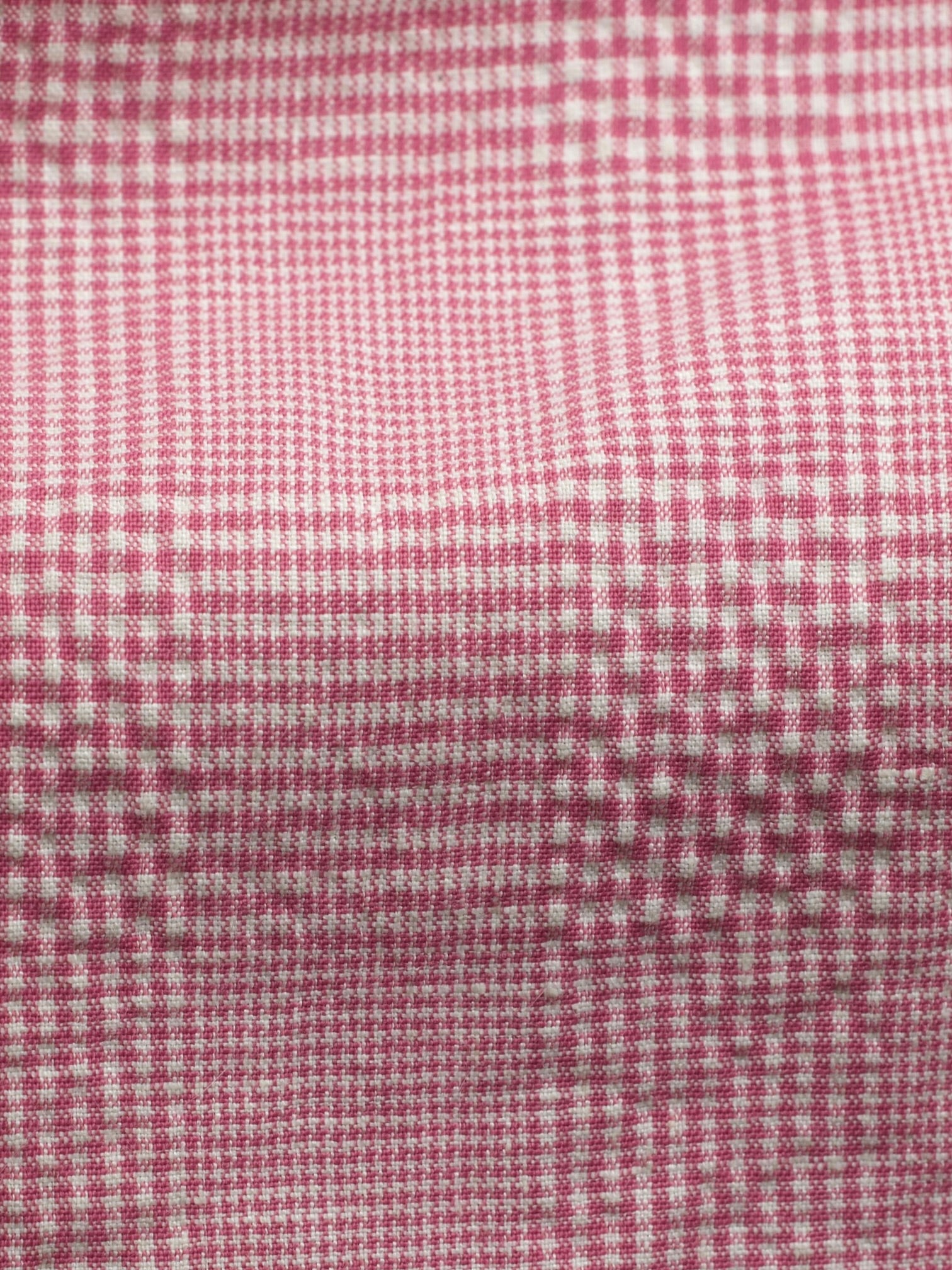 Kiton Soft Pink Wool, Linen & Lyocell Seersucker Prince of Wales Jacket