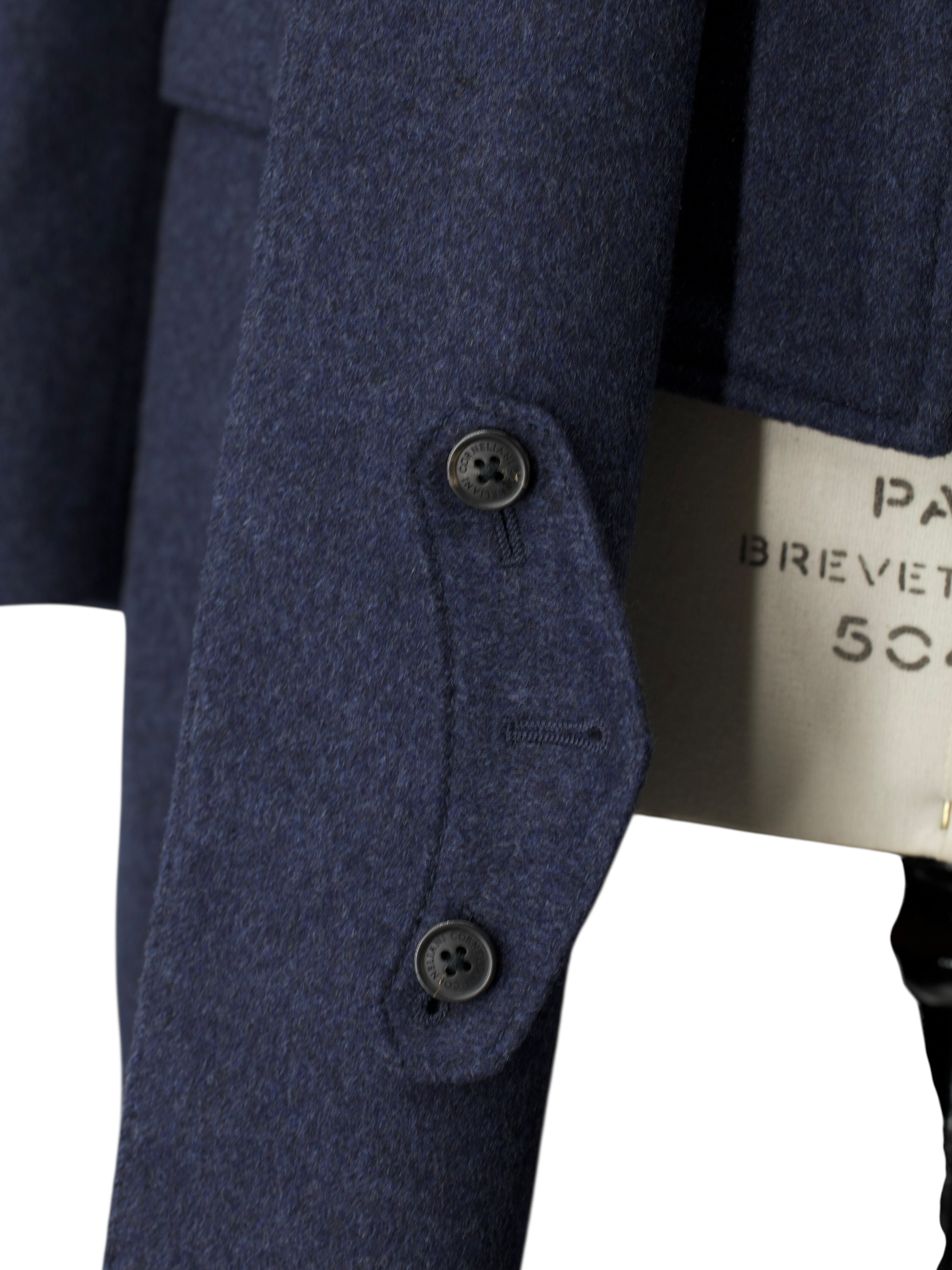 Corneliani Steel Blue Pure Cashmere Milestone Overcoat