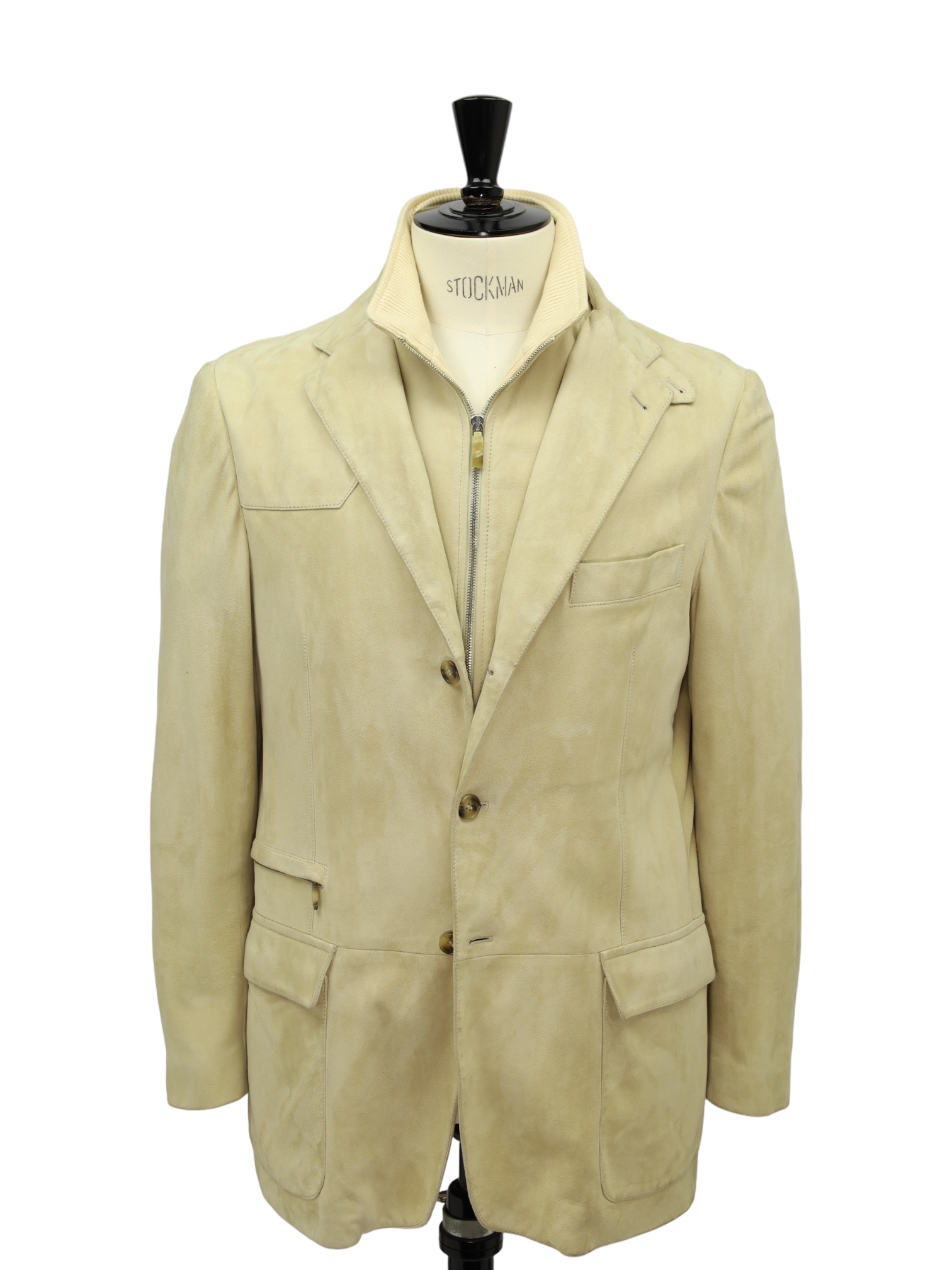 Corneliani Sand Goatskin Suede Vespa Jacket