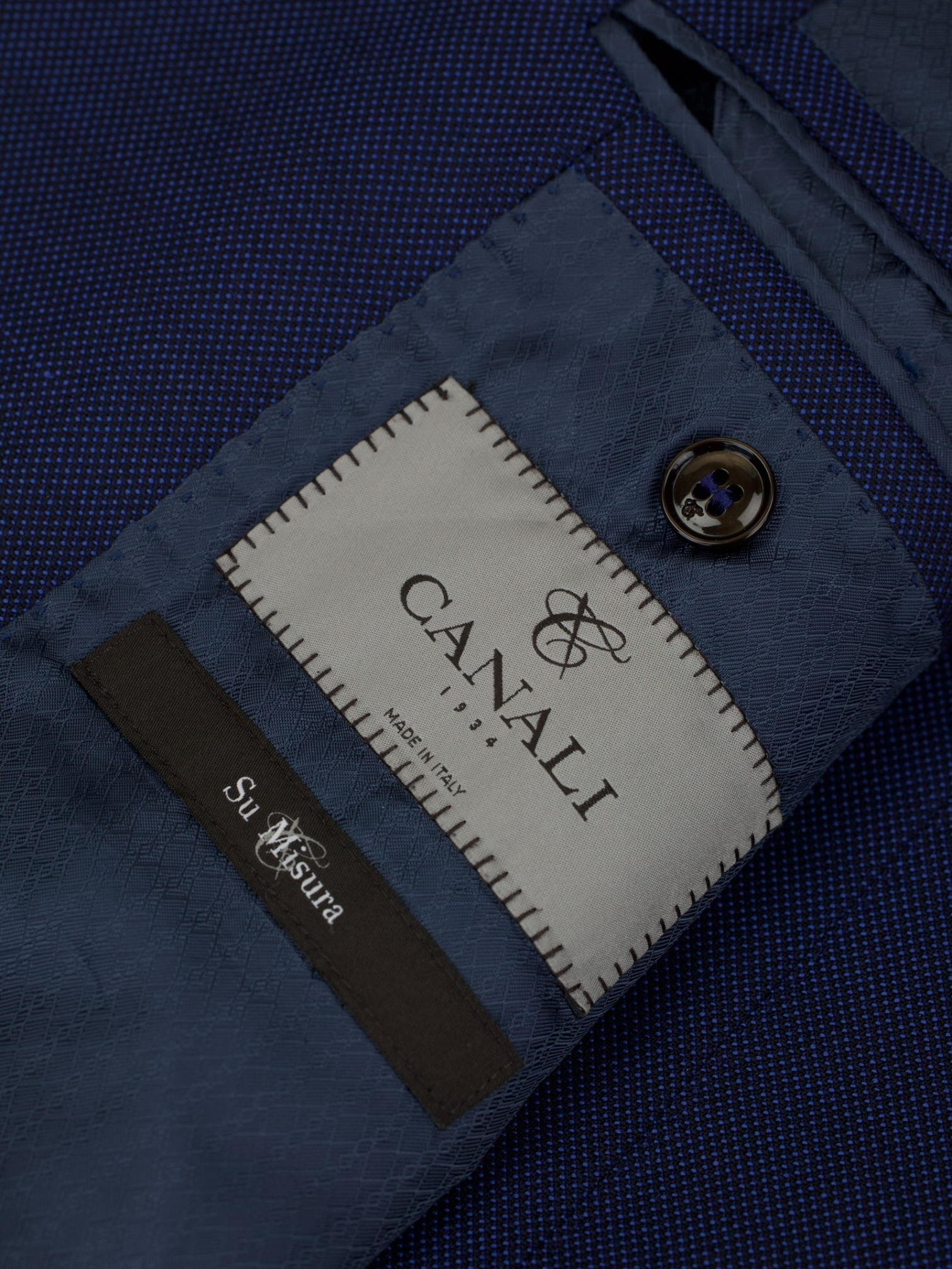 Canali Midnight Blue "Su Misura" Super 160's Birdseye Suit
