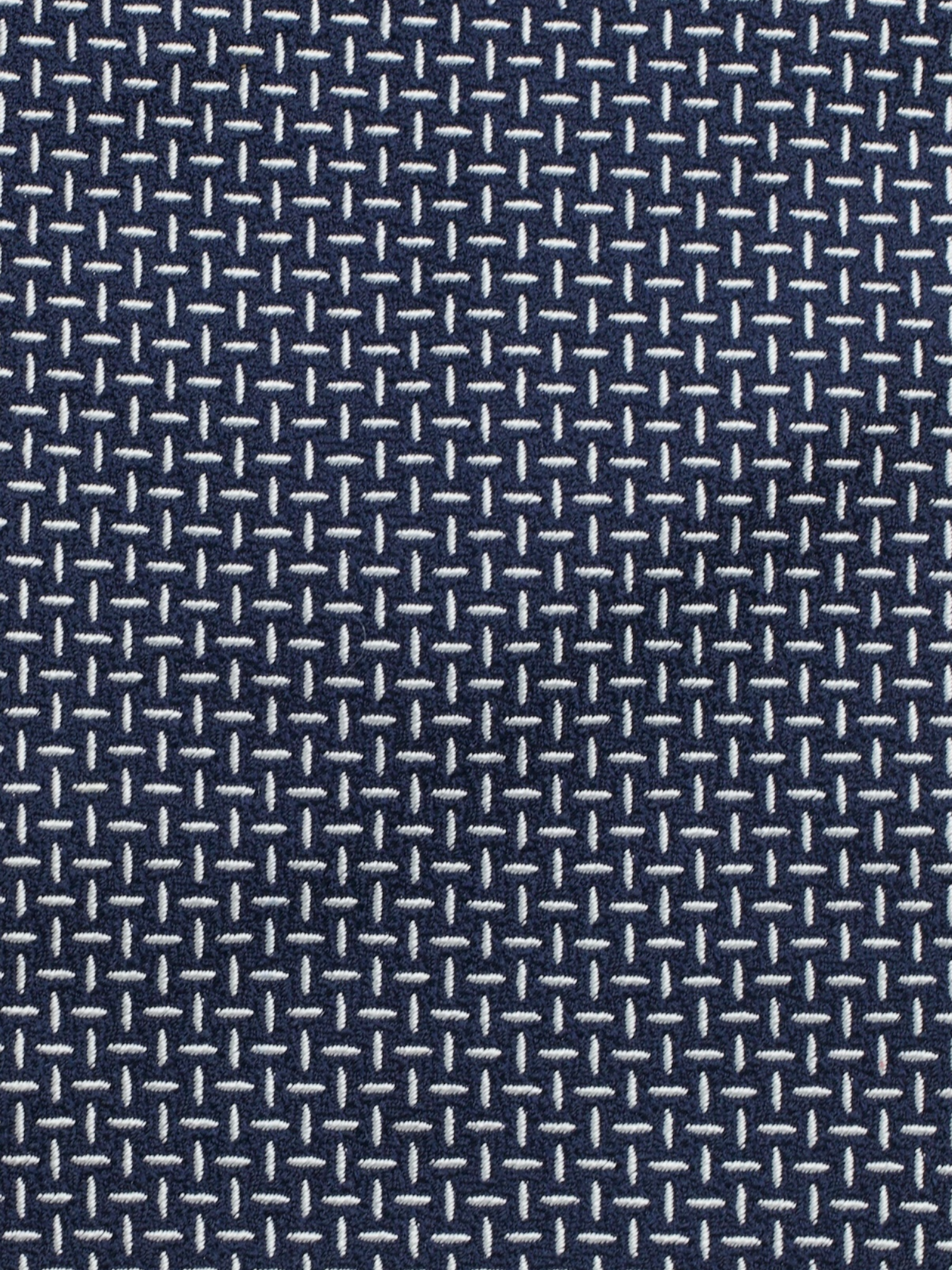 Drake's Navy Silk Broken Basketweave Pattern Tie