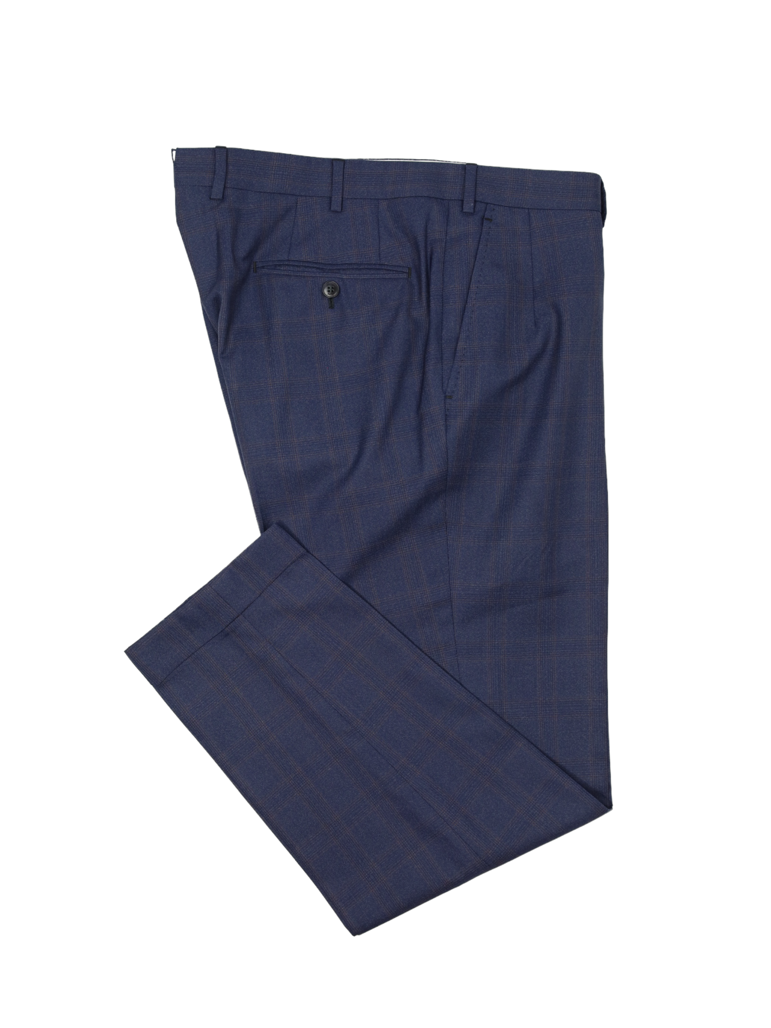 Brioni Blue and Brown 3-Piece Wool & Silk Glenplaid Suit
