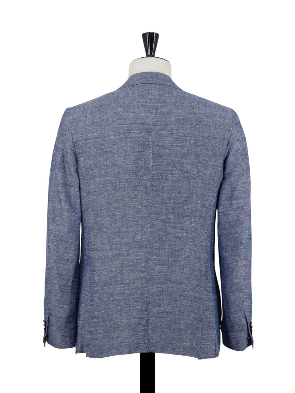 Isaia Light Blue Wool, Silk & Linen Pinpoint Summer Jacket