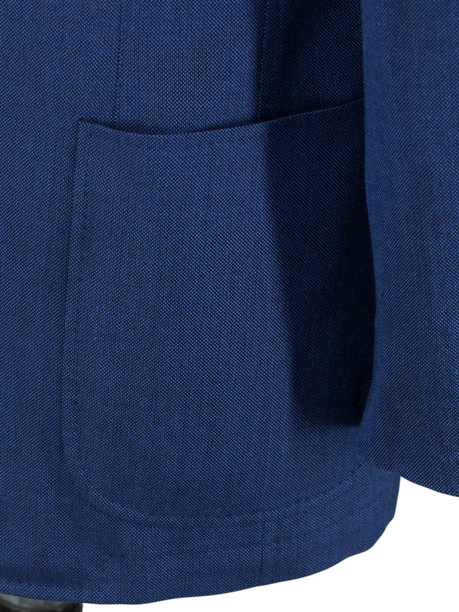 Zilli Blue Silk & Cotton Pinpoint Jacket