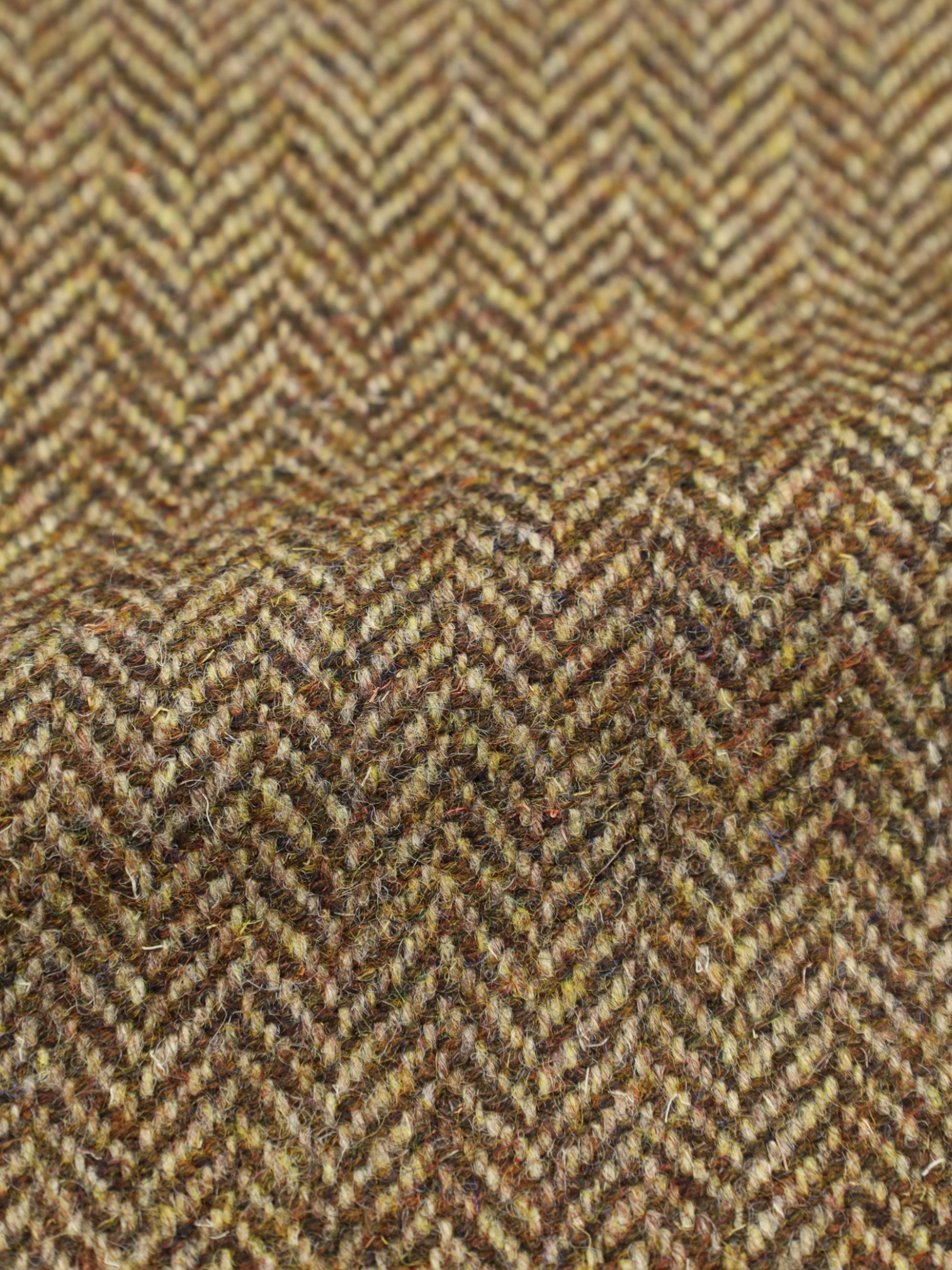 Cesare Attolini Brown Shetland Tweed Herringbone Jacket