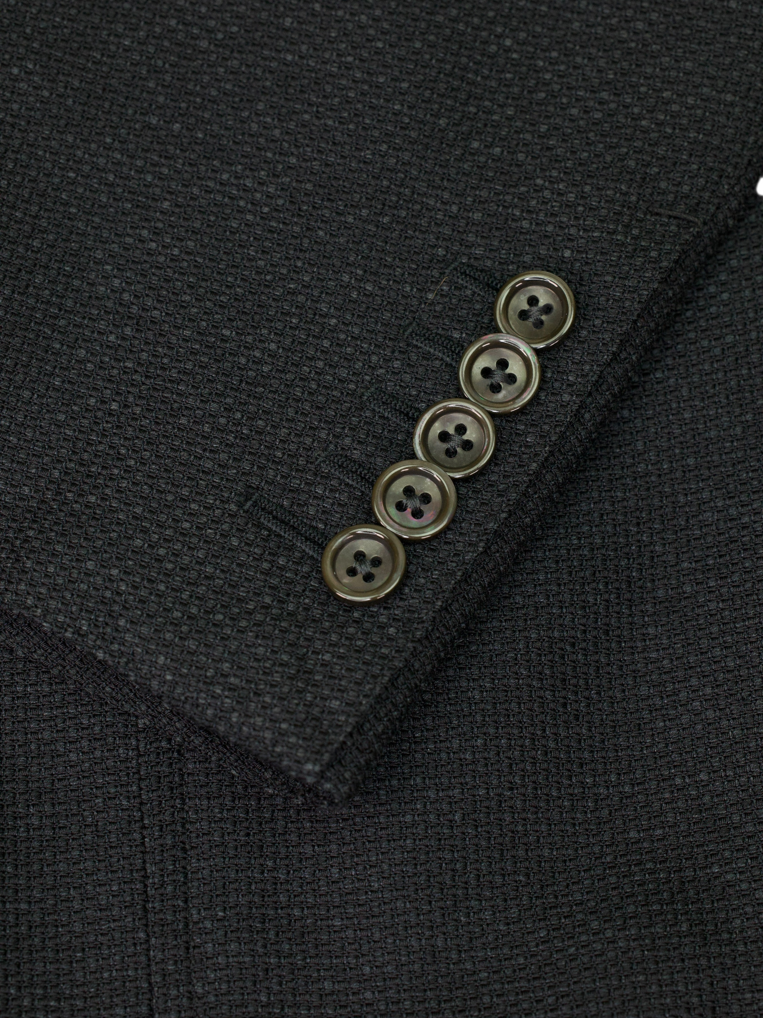 Tom Ford Black Silk & Cotton Micro-Structure Spencer Jacket