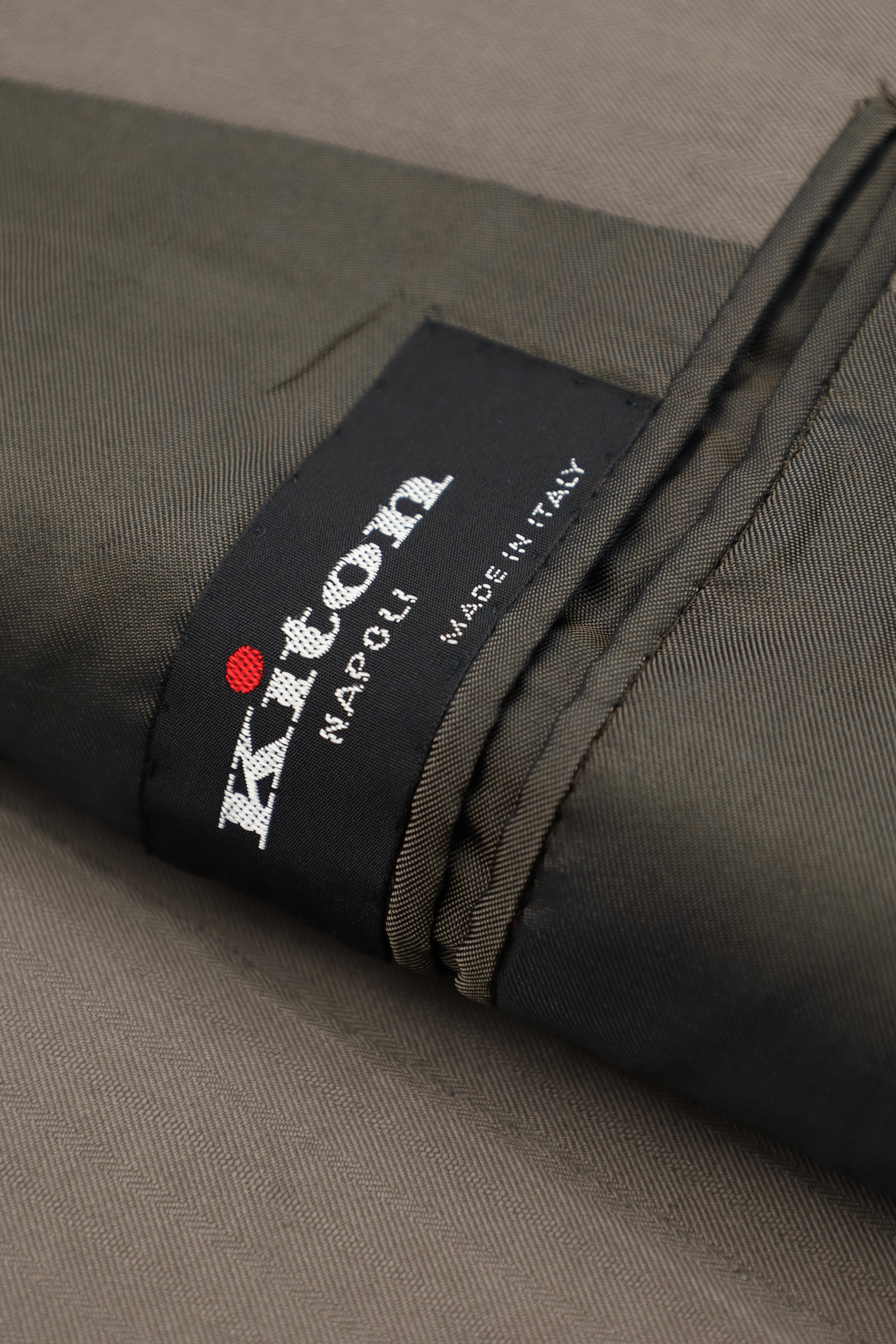 Kiton Brown Cotton Summer Suit