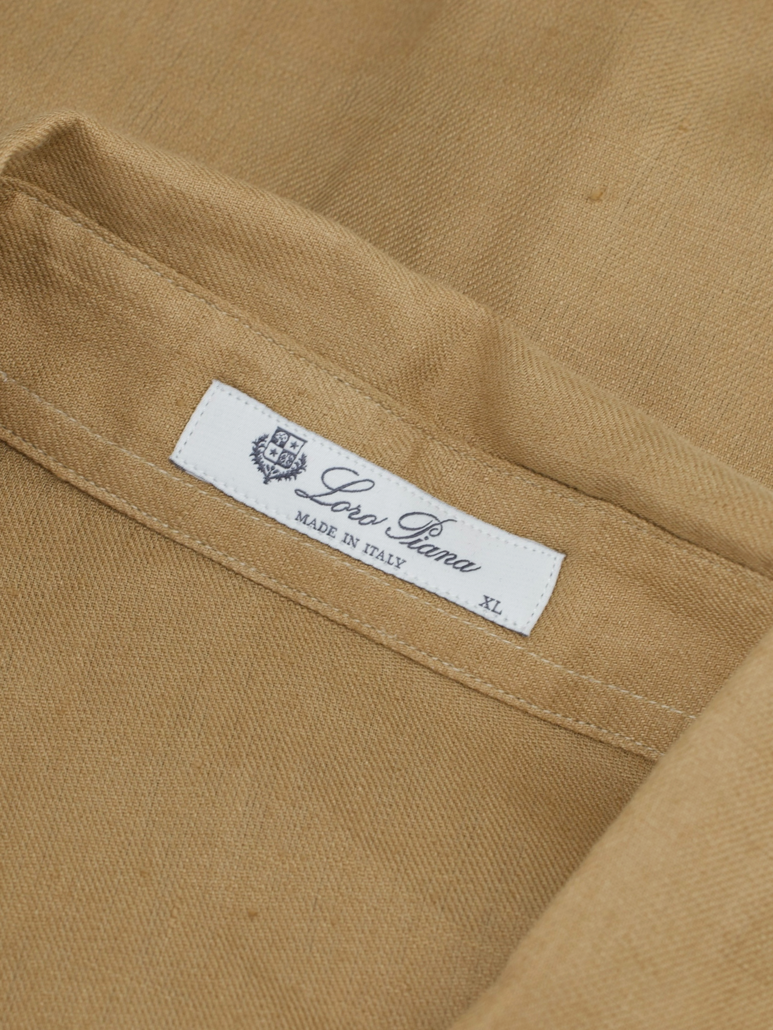 Loro Piana Brown Pure Linen Saharian Shirt