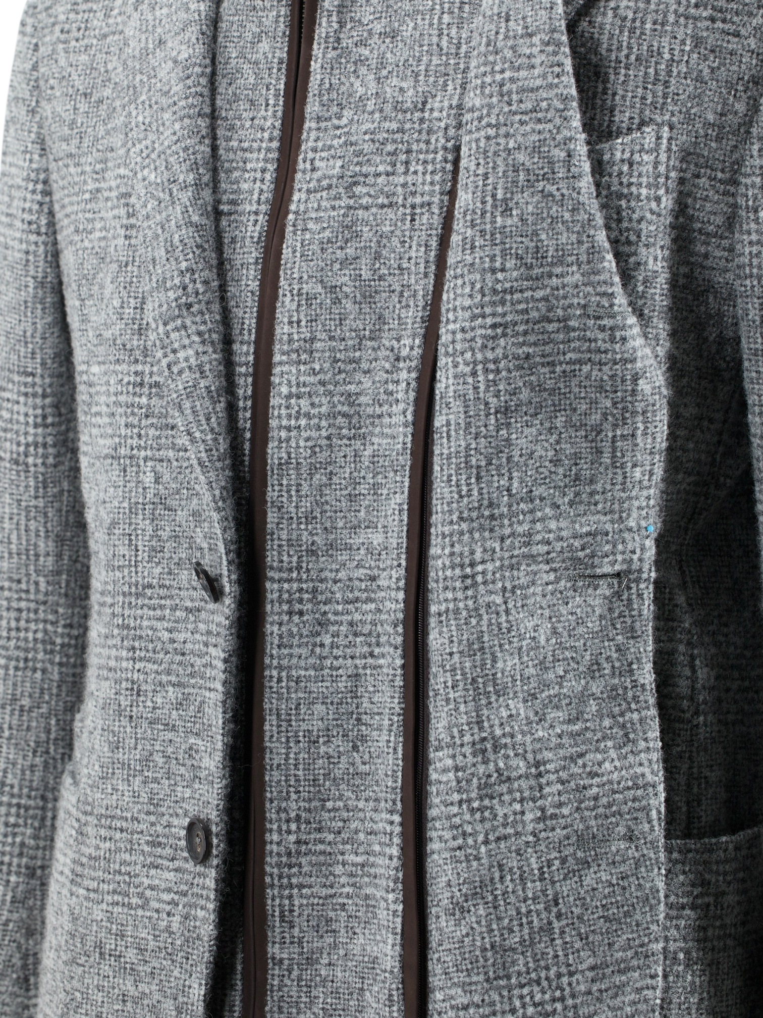 Ermenegildo Zegna Grey Alpaca, Wool, Stretch & Cashmere Checkered Vespa-Jacket
