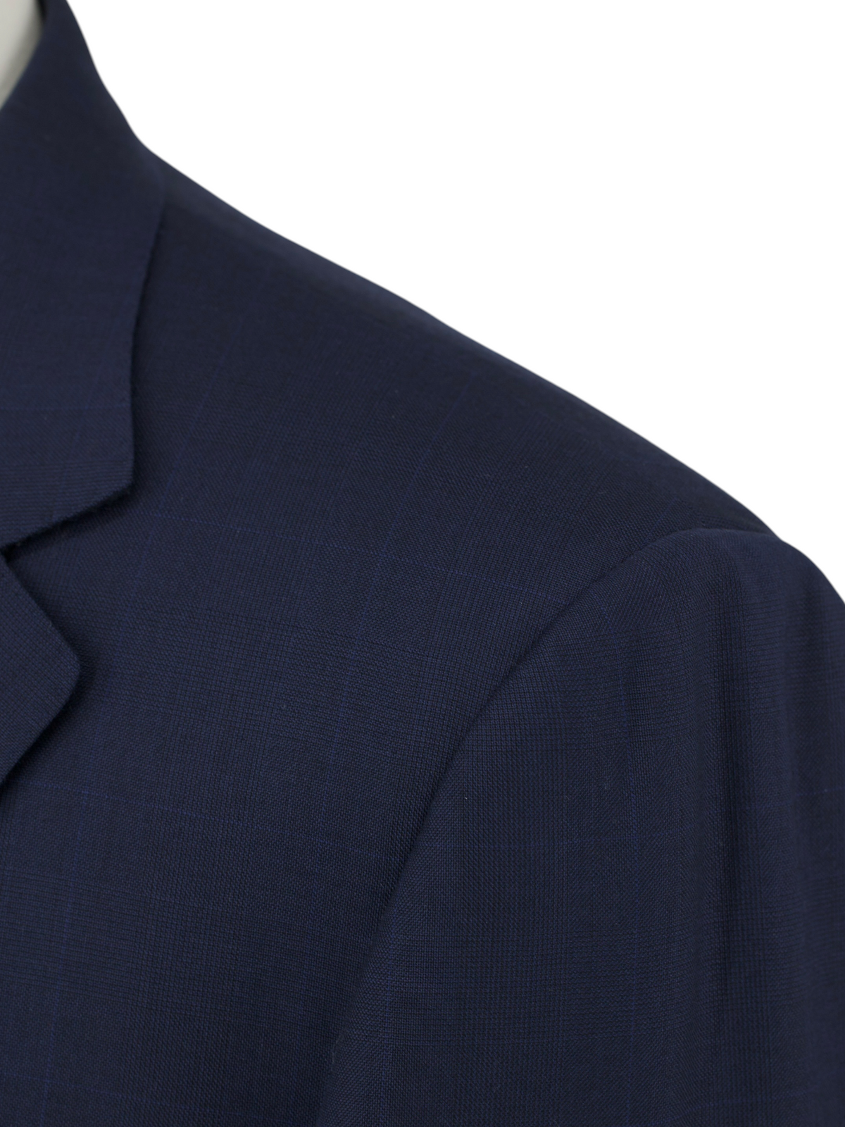 Canali Navy Fine-Wool Shadow-Check Vintage Milanese-Style Suit