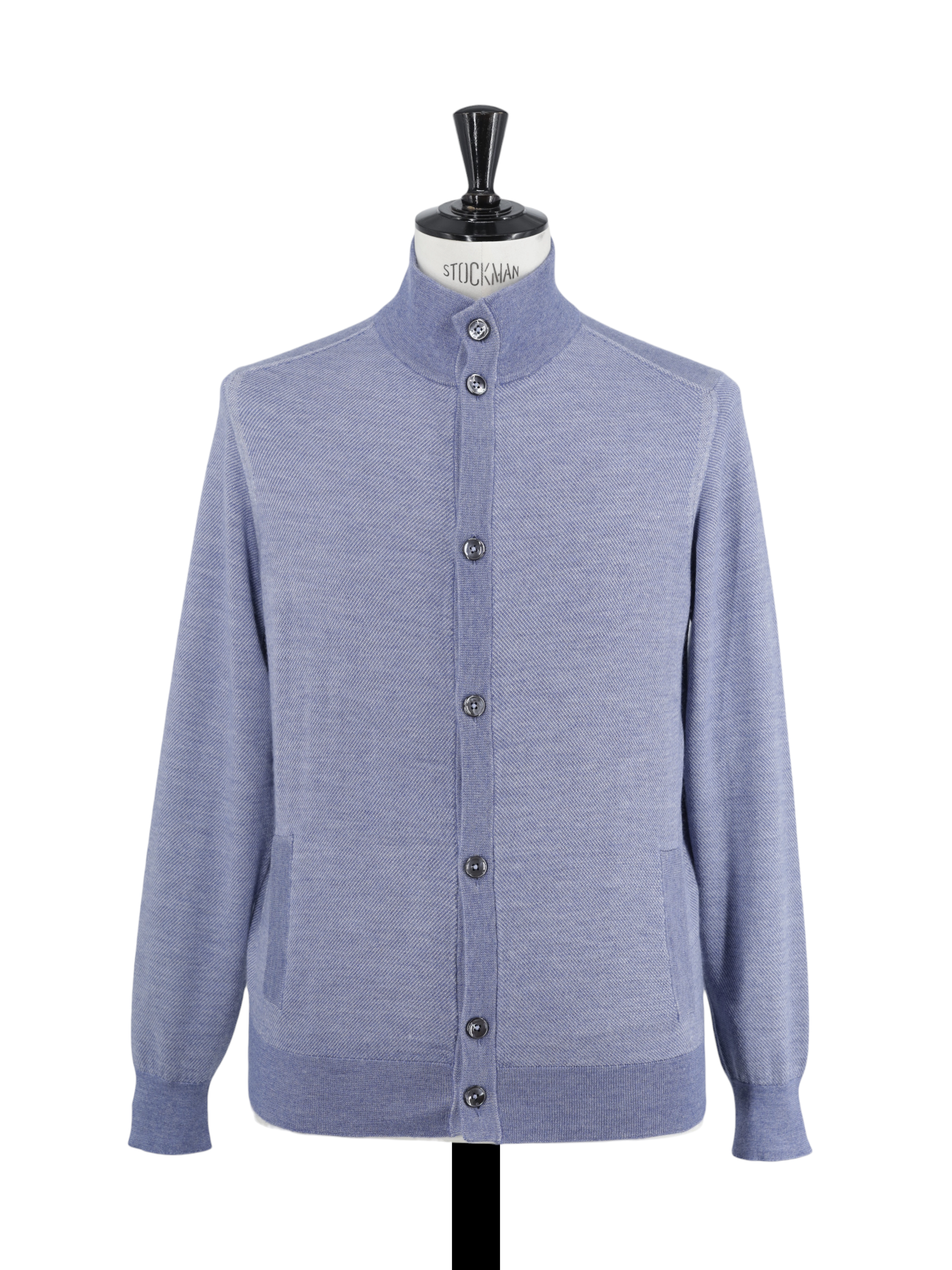 Cesare Attolini Periwinkle Blue Cashmere & Silk Cardigan