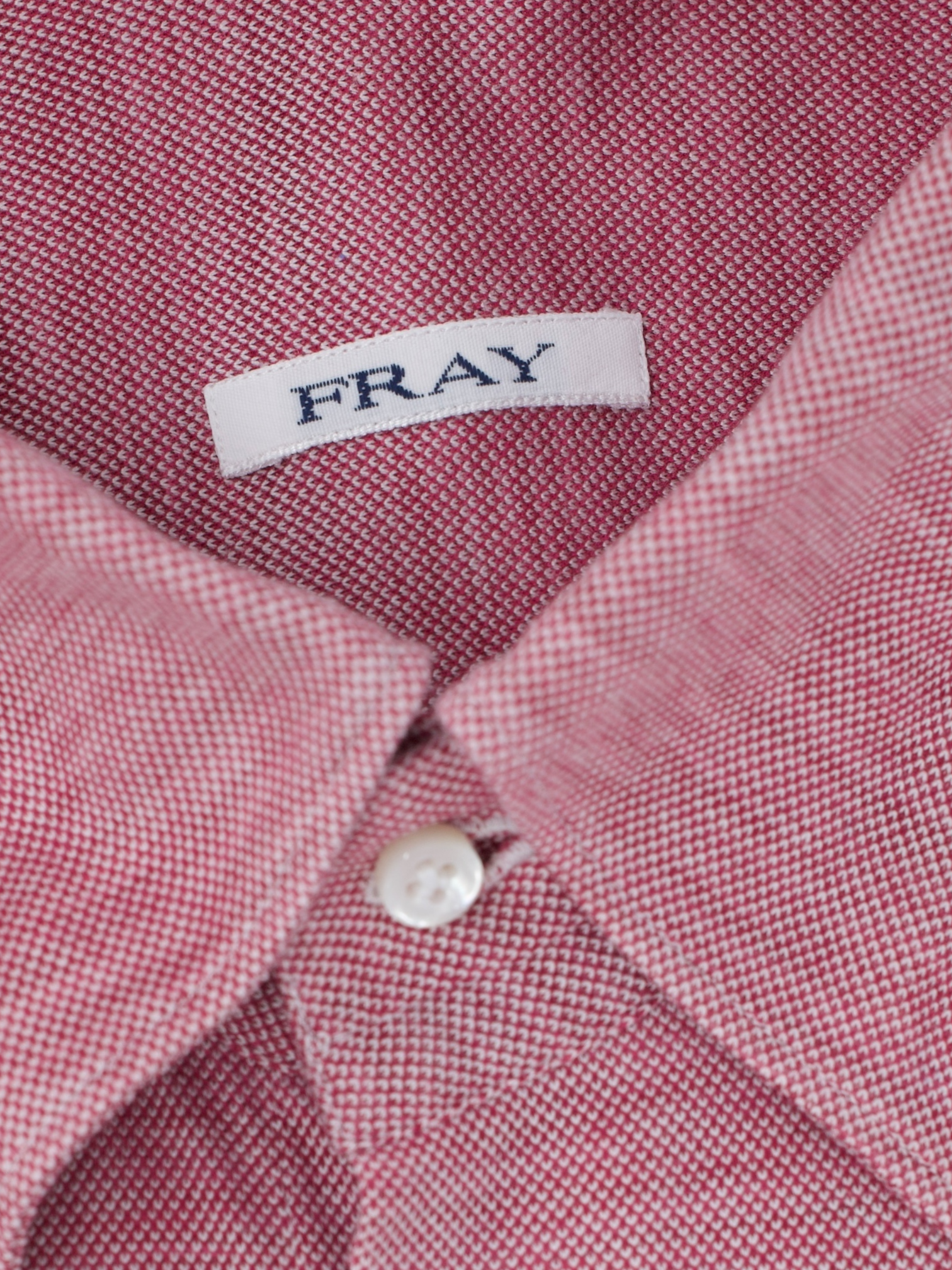 Fray Old Pink Cotton Piqué Knitted Button-Down Shirt