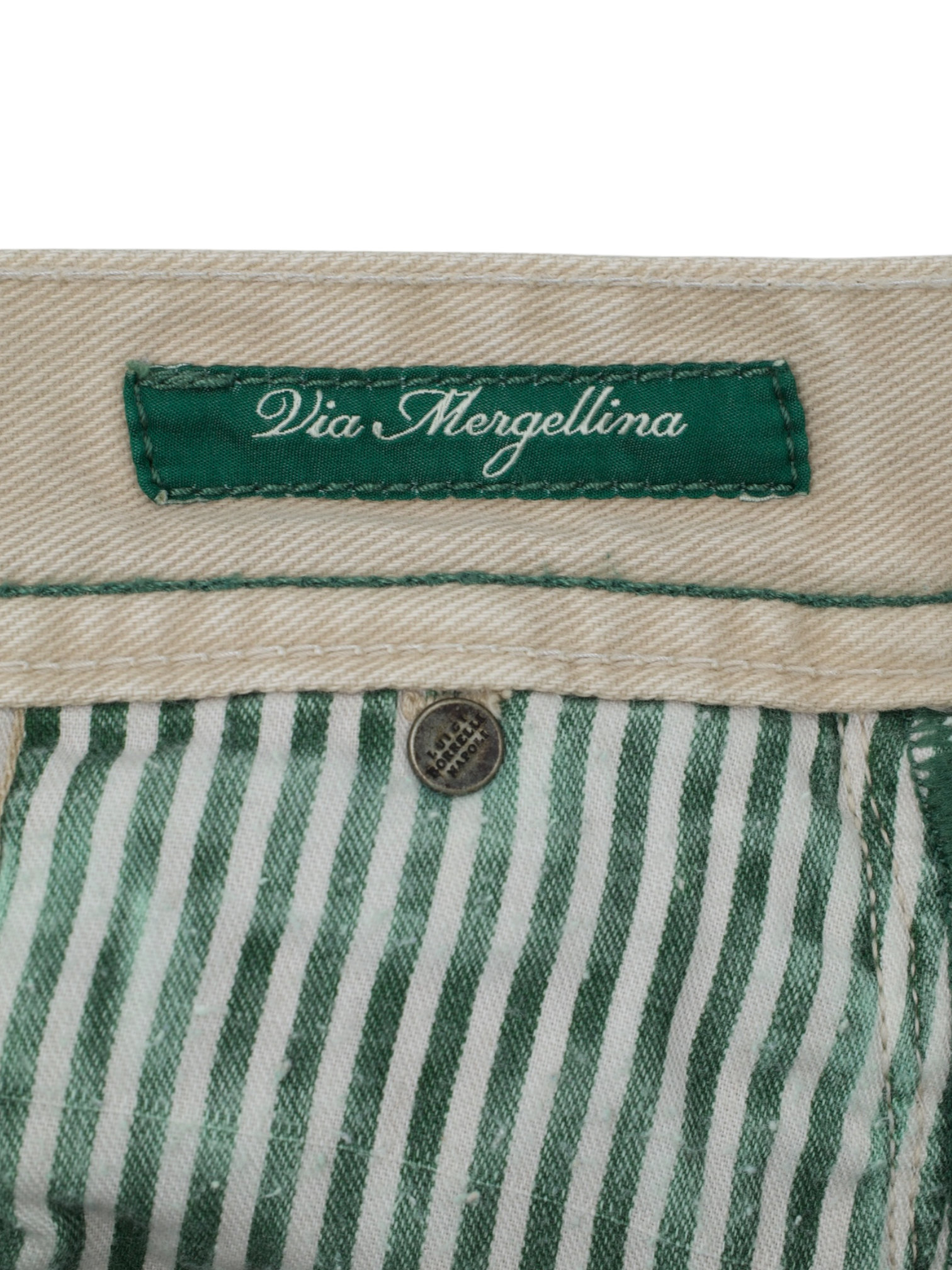 Luigi Borrelli Ecru Rough Cotton-Stretch Twill 5-Pocket Jeans