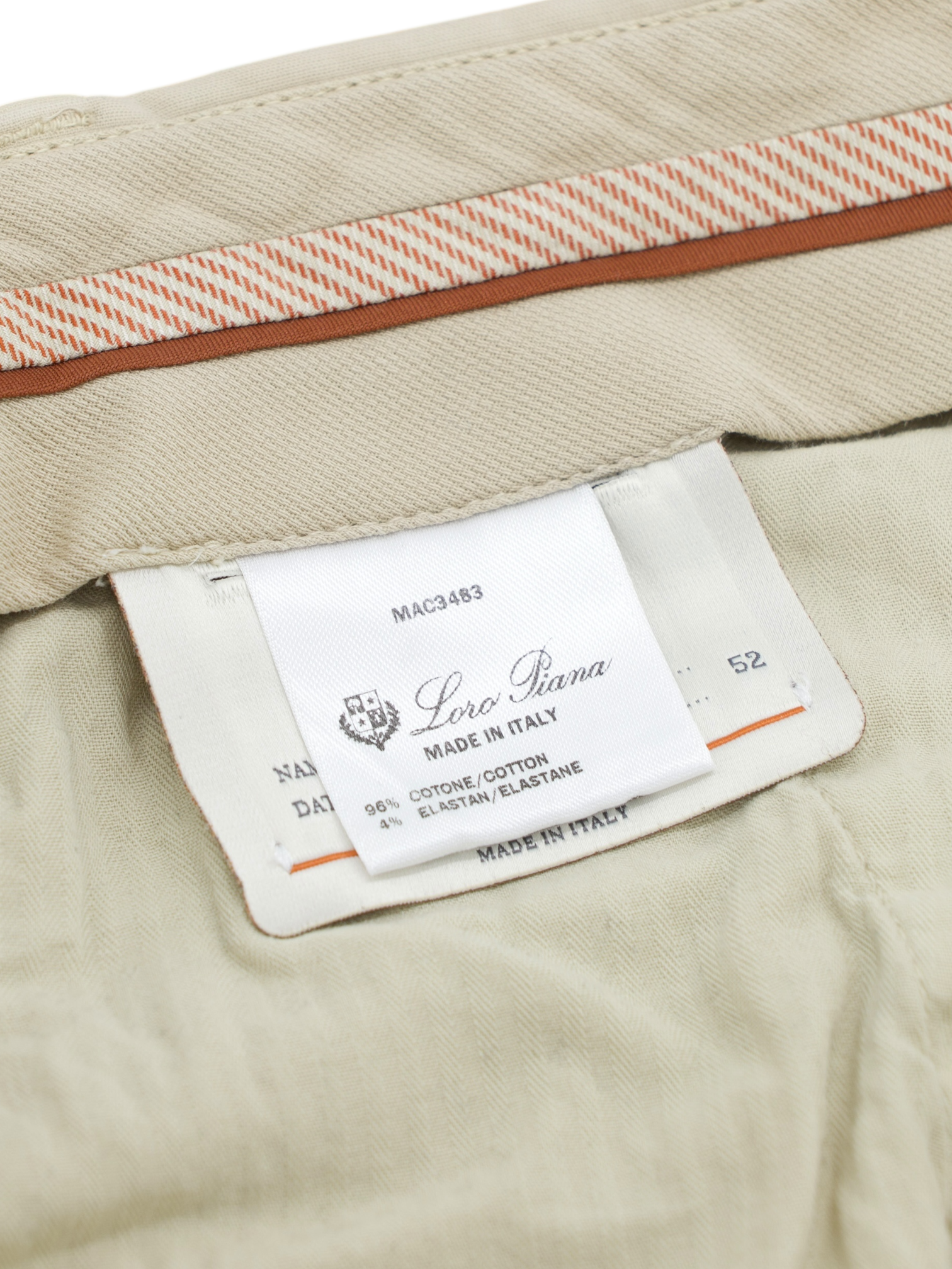 Loro Piana Beige Cotton-Stretch Twill Chino