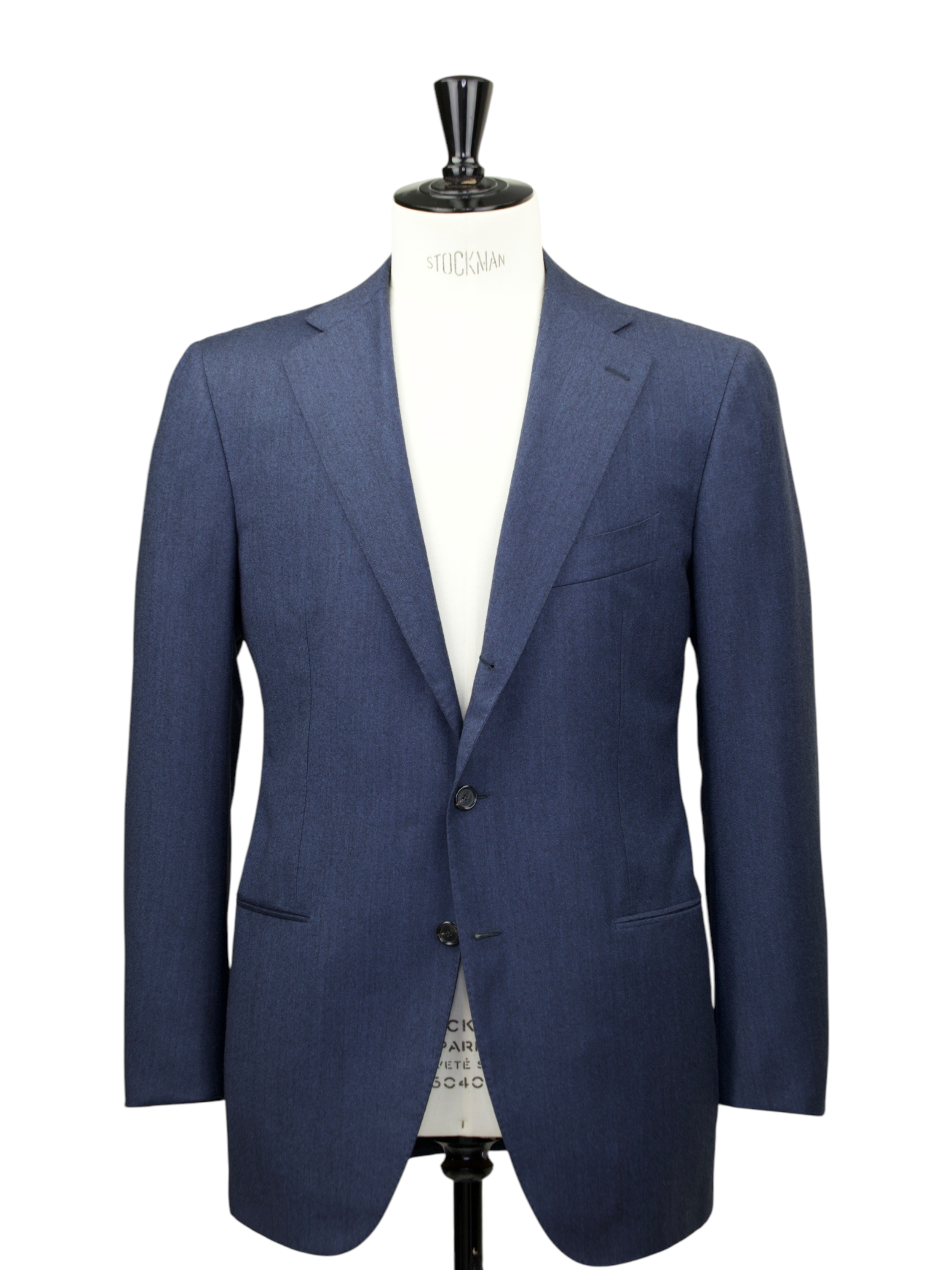 Cesare Attolini Steel Blue Plushy-Wool Pinpoint Jacket
