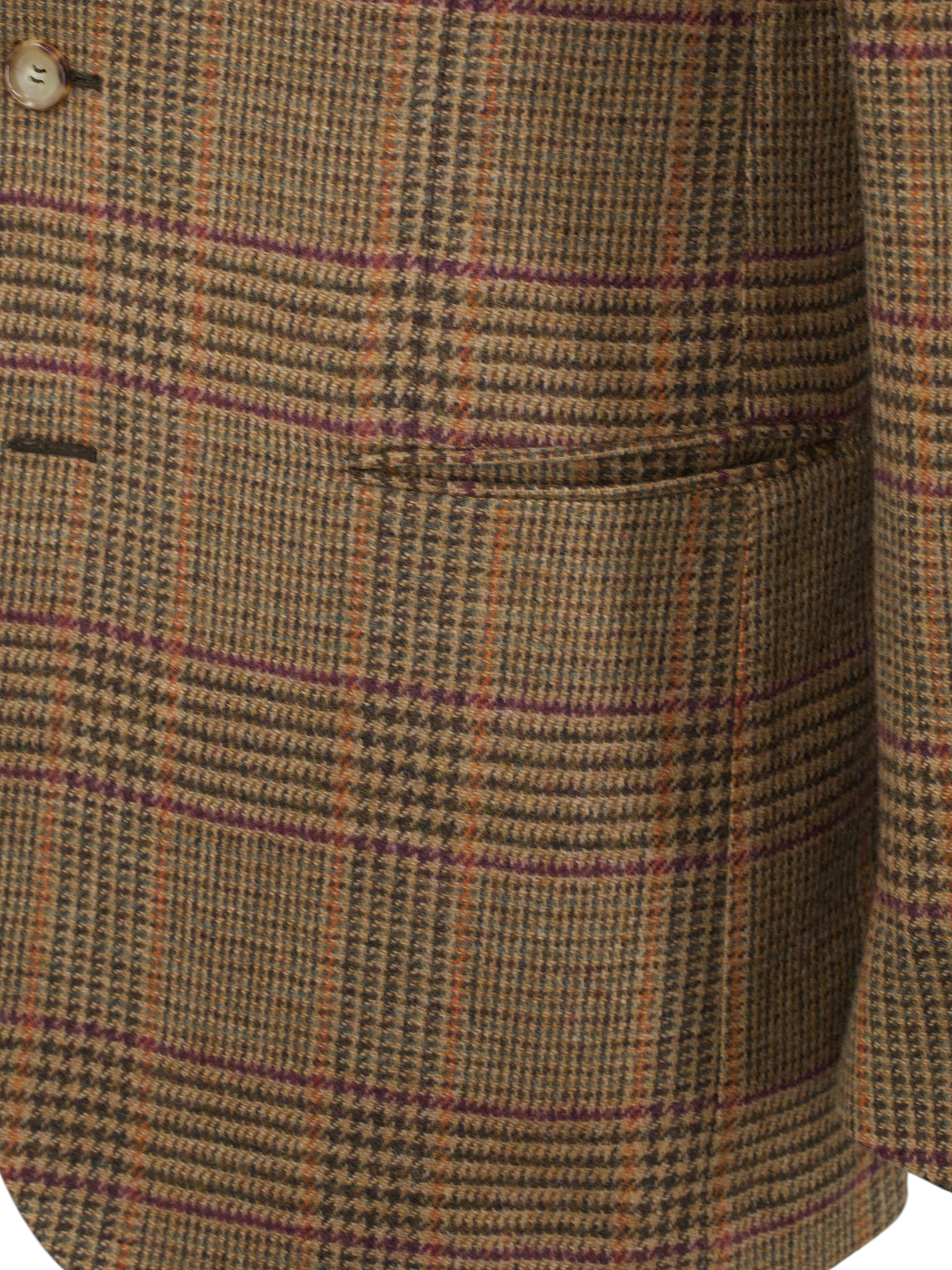 Stile Latino Brown & Multicolor Prince of Wales Goodwood-Style Tweed Jacket