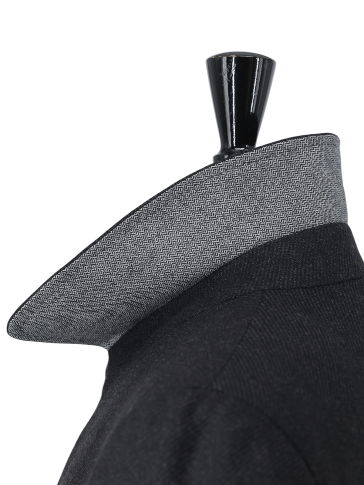Canali Anthracite Waterrepellent-Wool Twill Carcoat