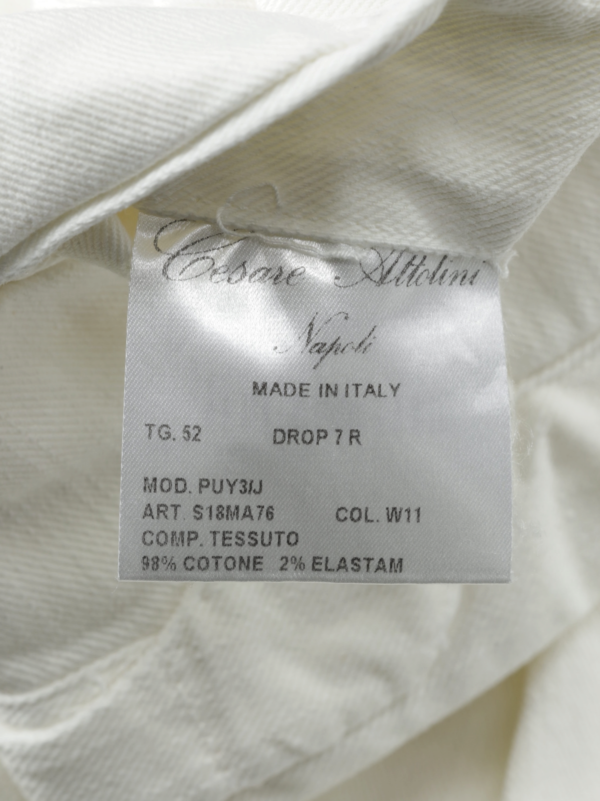 Cesare Attolini White Heavyweight Cotton-Stretch Twill Sartorial Trousers