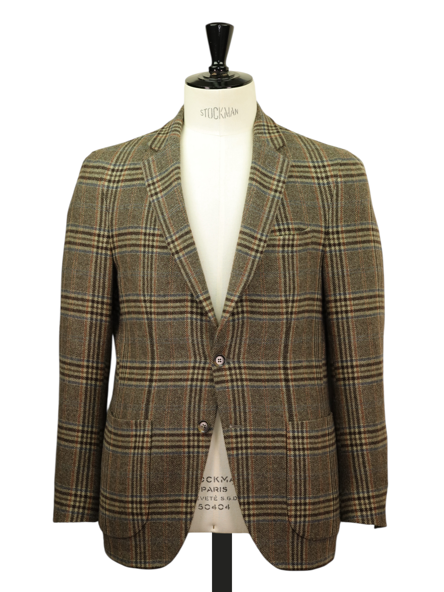 Loro Piana Brown Cashmere Rain Systen Tartan-Check Jacket