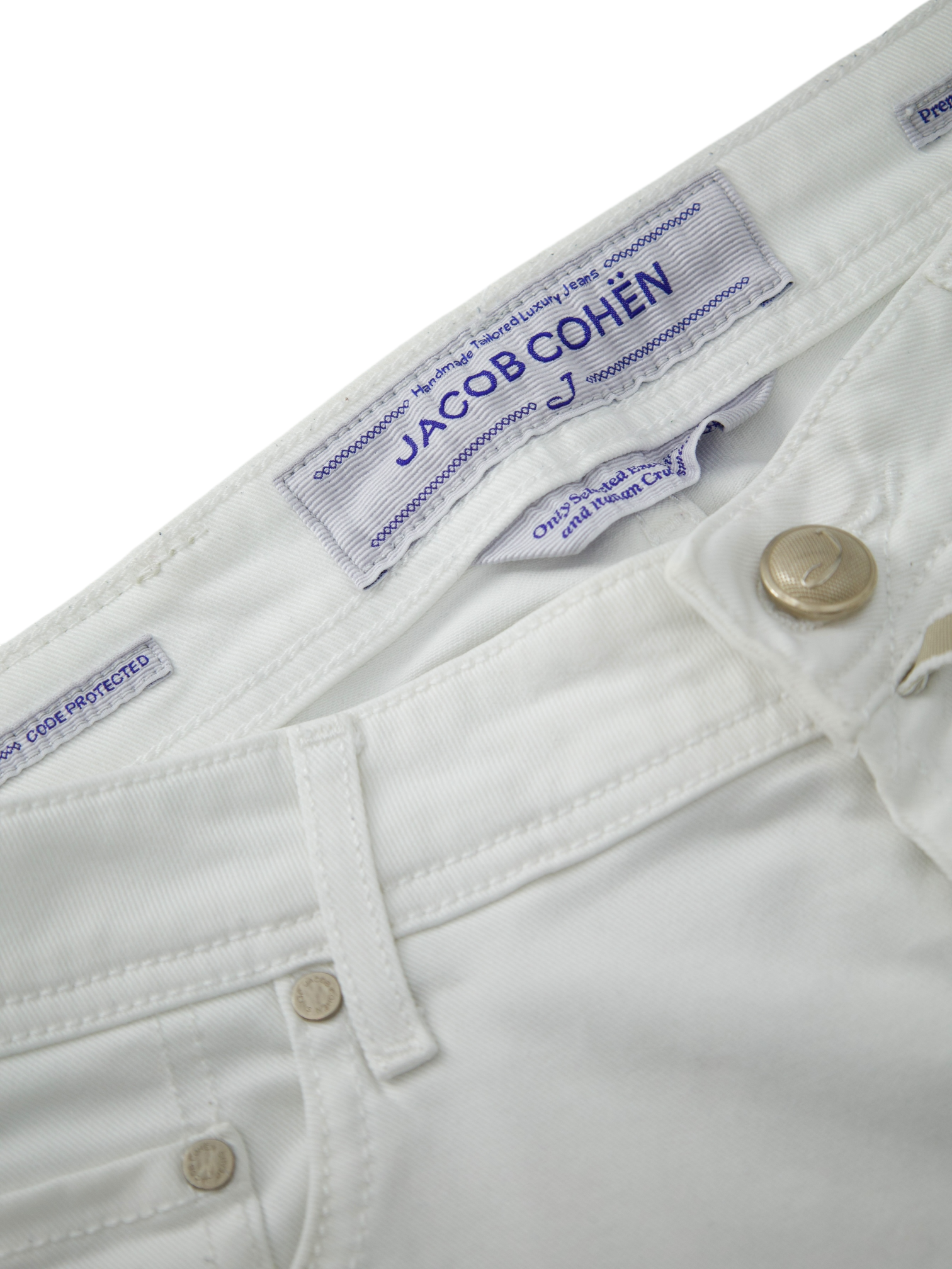 Jacob Cohen White Cotton & Elastane 622 Nick Jeans