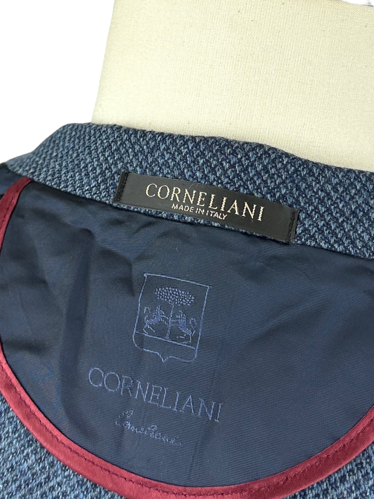 Corneliani blauw jasje van wol en kasjmier