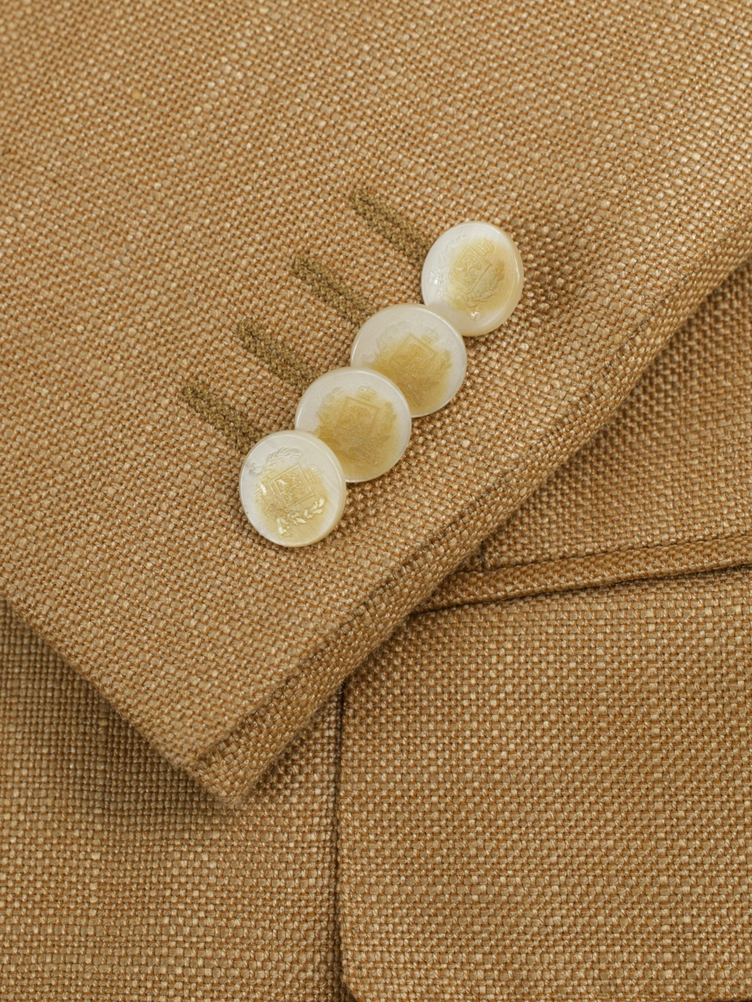 Corneliani Apricot Orange Silk & Wool Basket-Weave Jacket