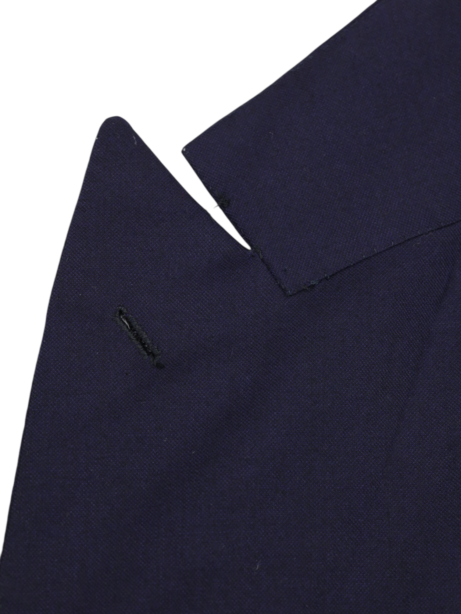 Kiton Navy Wool & Cashmere Double Breasted Twill Jacket