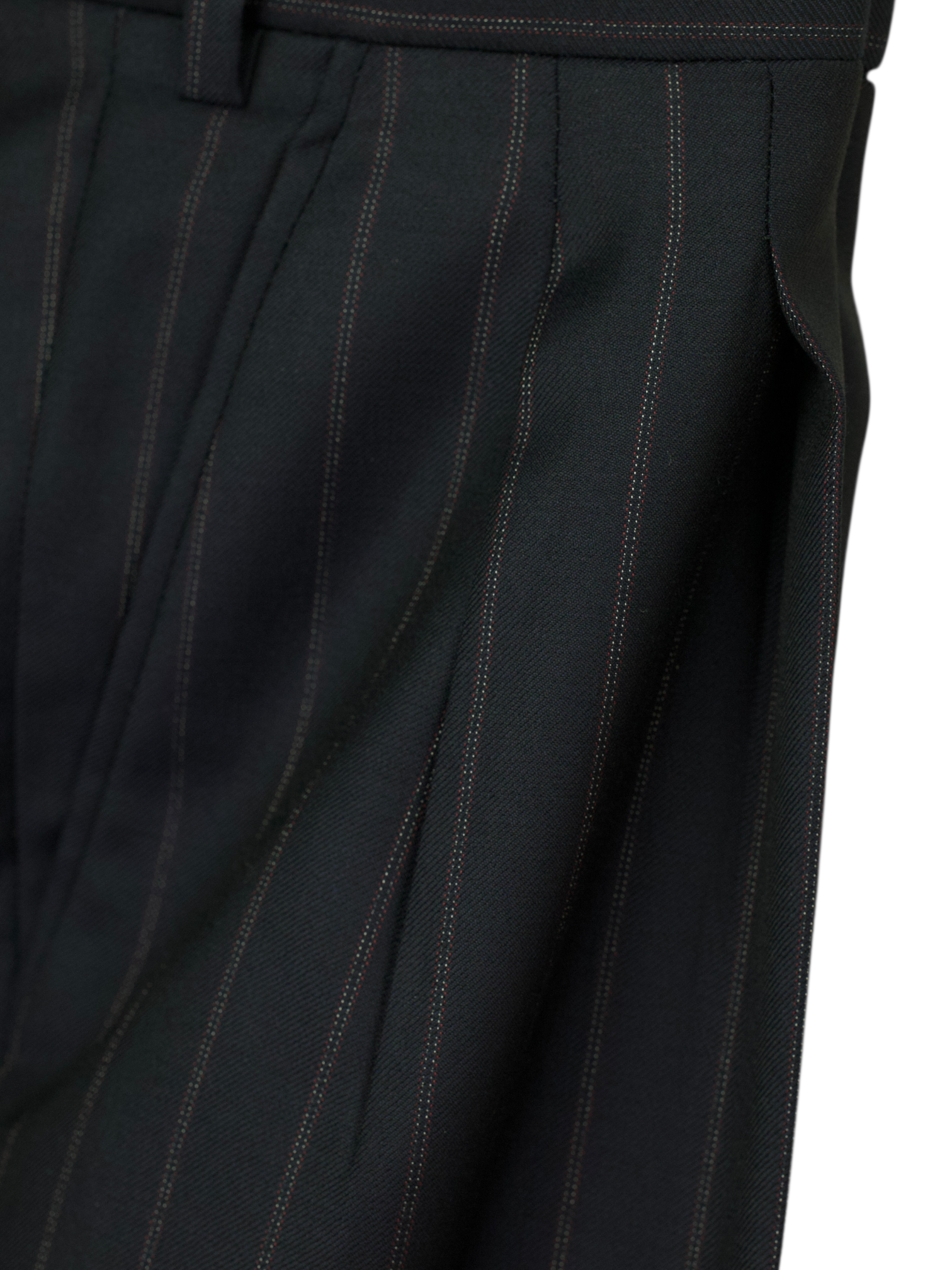 Brioni Black & Red Wool Pinstripe Traiano Suit