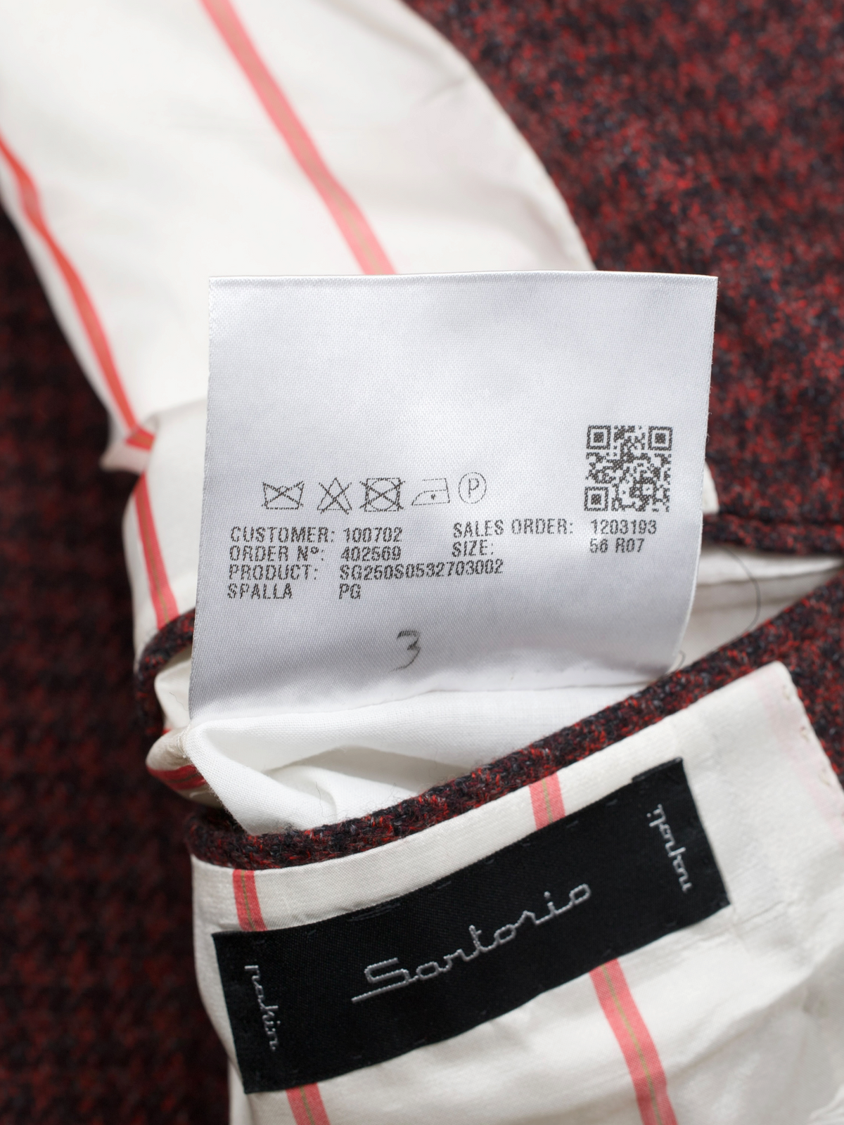 Sartorio Burgundy Softly-Brushed Wool Pied de Poule Jacket