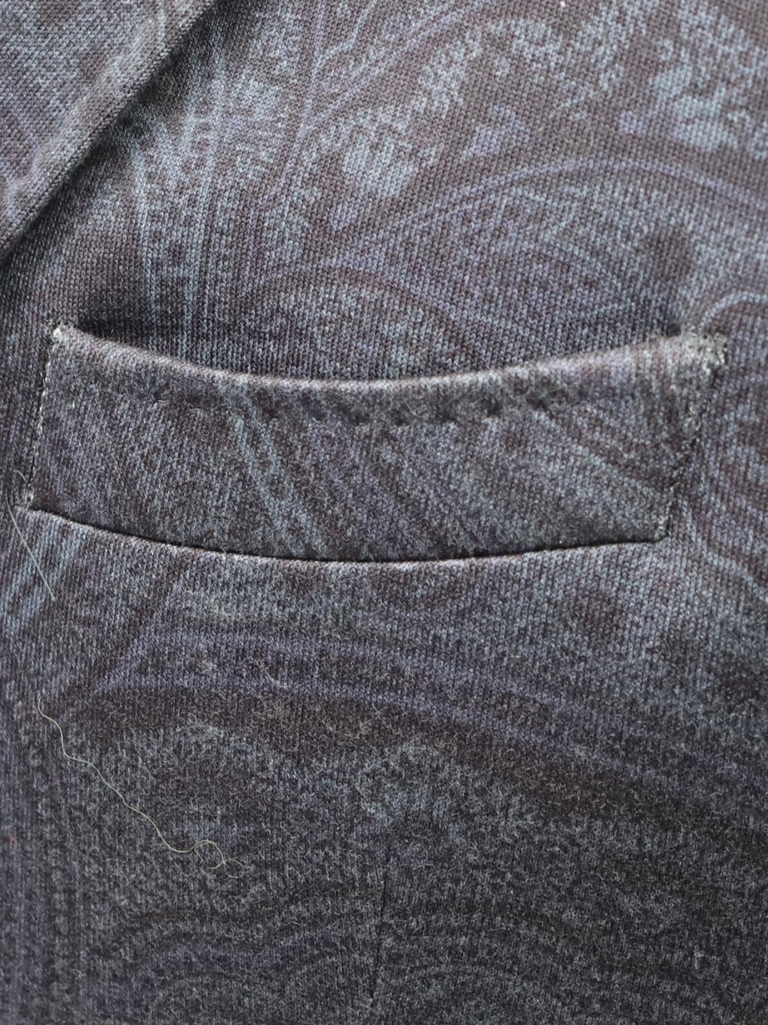Etro Blue Cotton Stretch Paisley Jacket
