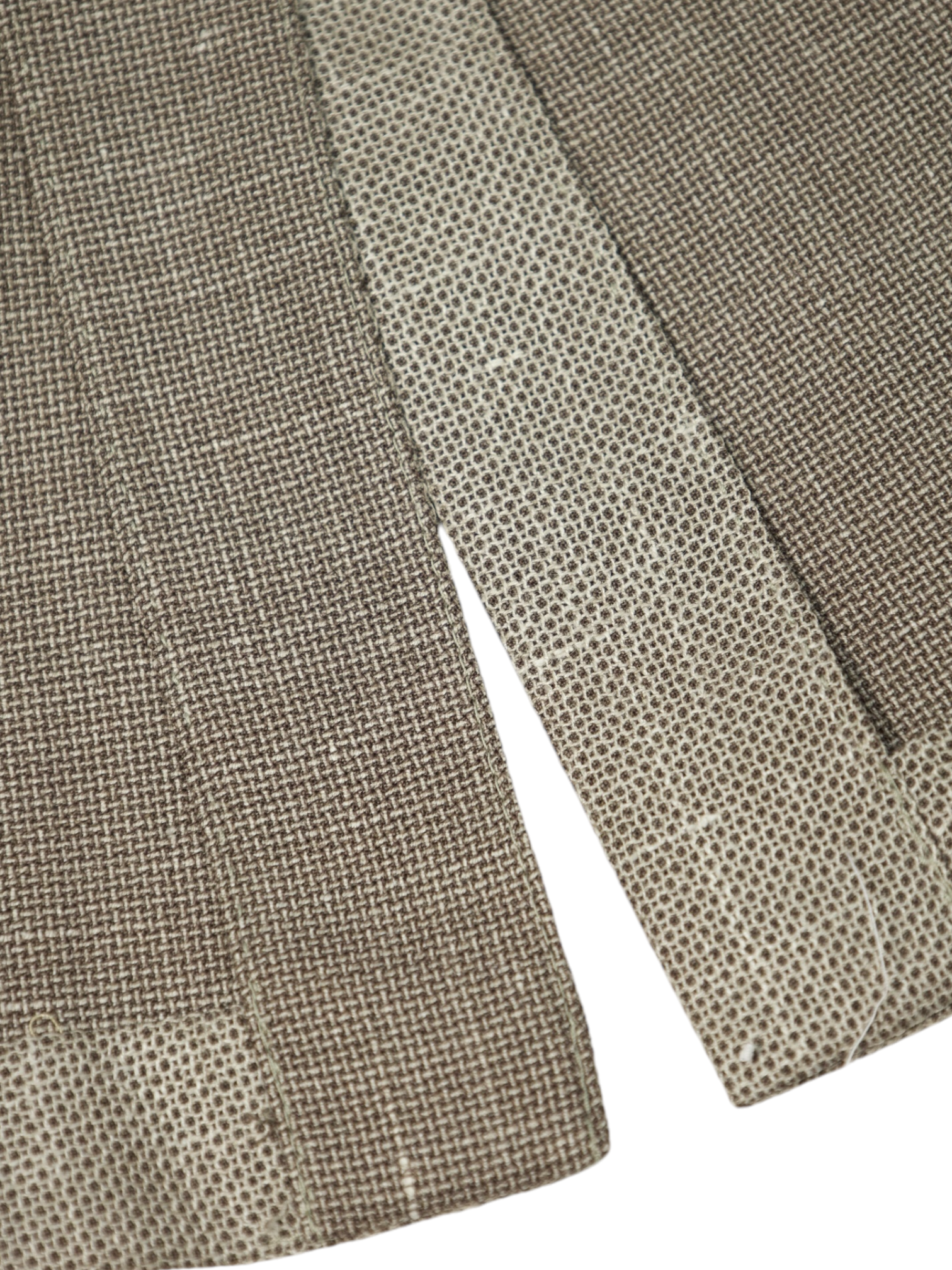 Corneliani Light Brown Wool, Silk & Linen Micro-Pattern Jacket