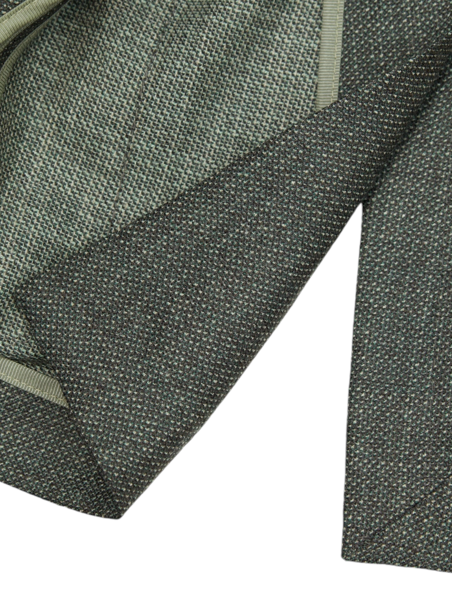 Corneliani Dusk Green Virgin Wool Bicolor Pinpoint Jacket