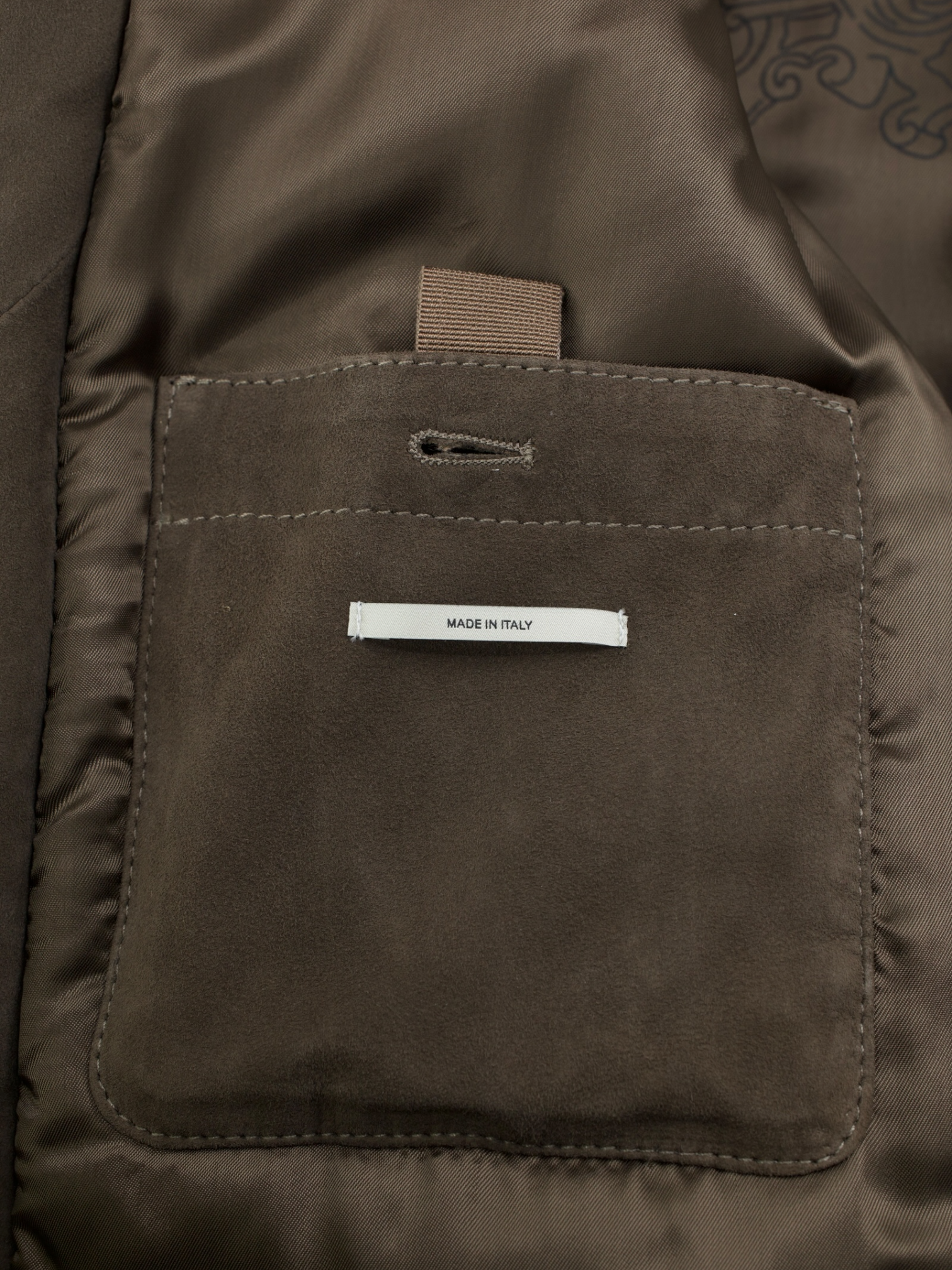 Valstar Warm Grey Lambskin-Suède Padded Bomber Jacket