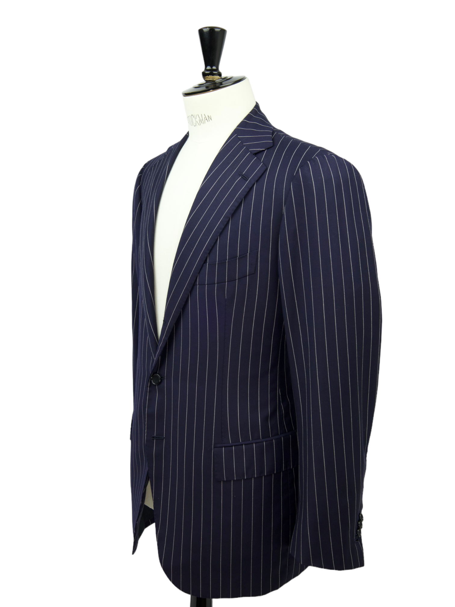 Cesare Attolini Blue Classic Pinstripe Suit
