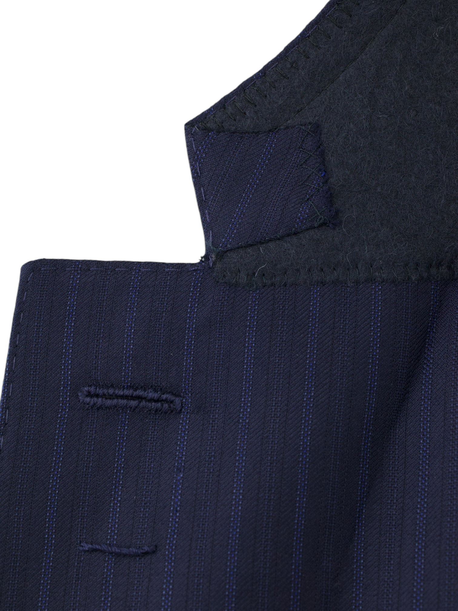 Caruso Navy Super 150's "Winter Australis" Pinstripe Boheme Suit + Extra Trousers
