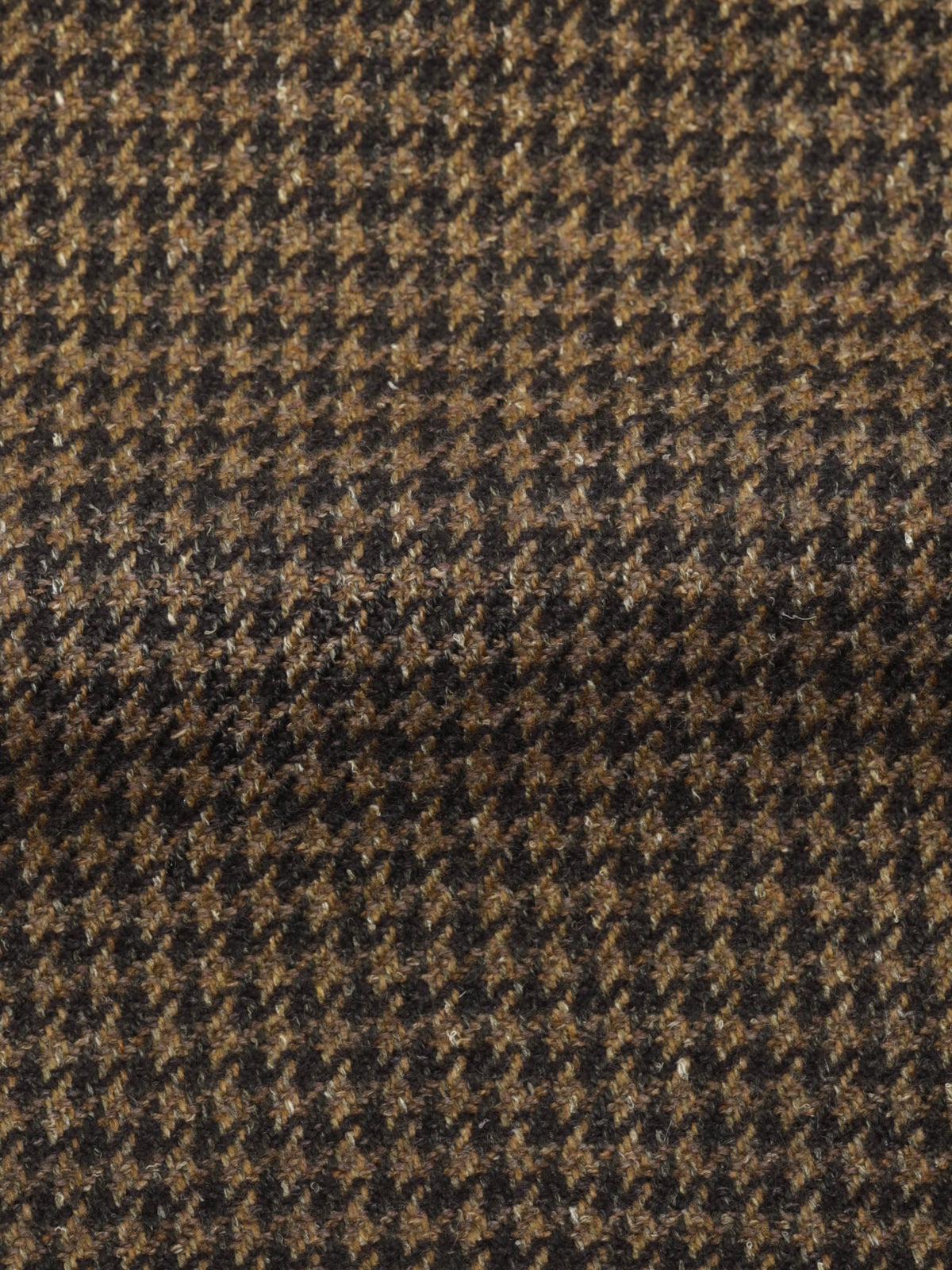 Kiton Brown Vintage Cashmere & Silk Pied de Poule Jacket
