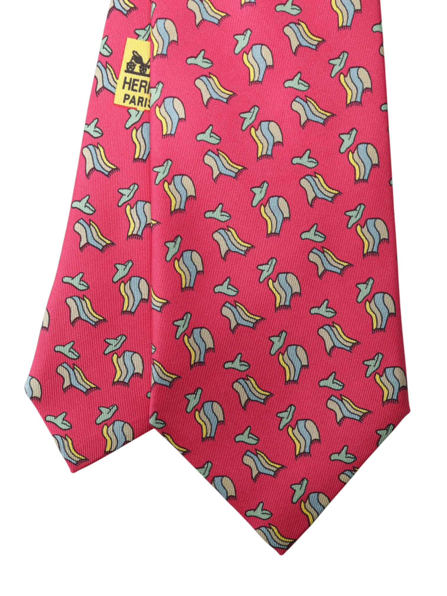 Hermès Red & Blue Silk "El-Bandito" Tie