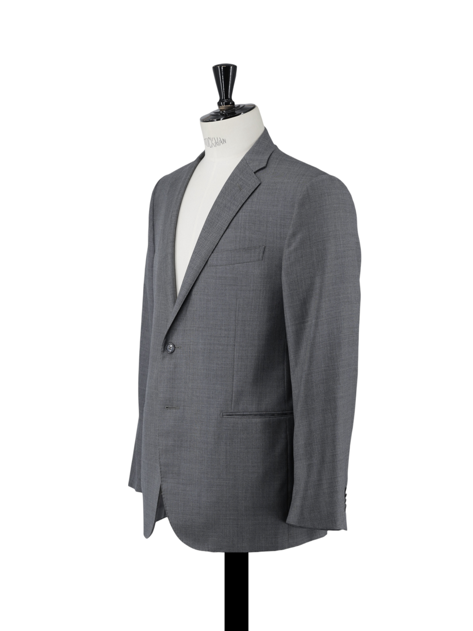 Corneliani Grey Fine-Wool Sharkskin Leader Suit