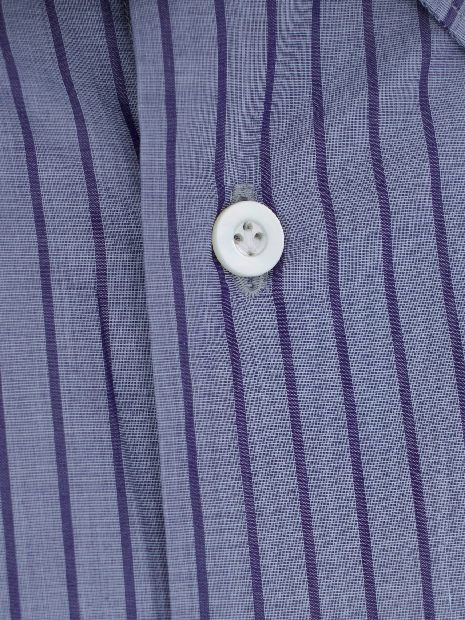 Fray Steel Blue & Lavender Cotton Button-Down Pinstripe Shirt