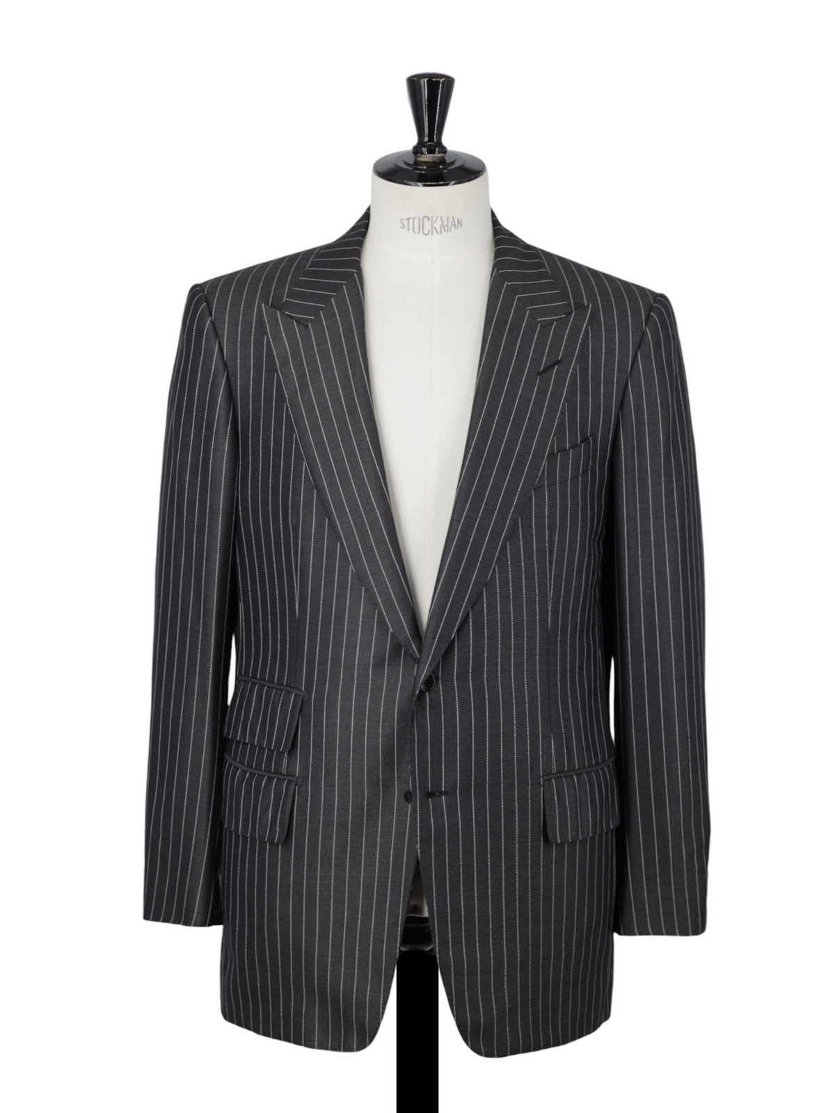 Tom Ford Grey Silk & Wool Pinstripe Windsor Suit