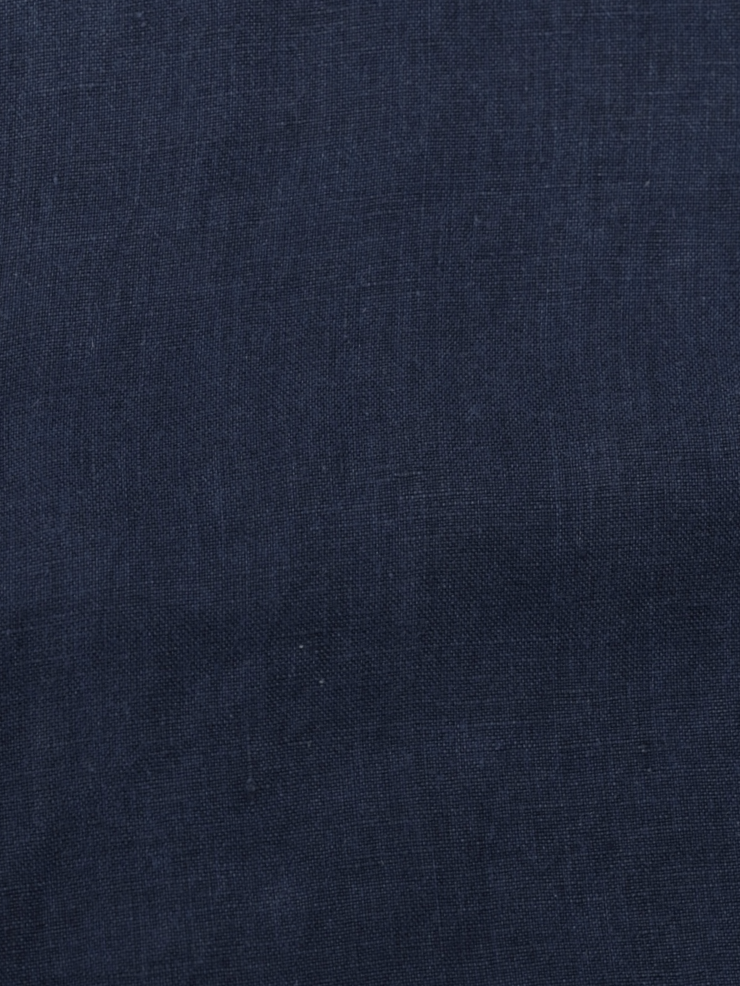 Finamore Dark Blue Pure Linen Button-Down Shirt