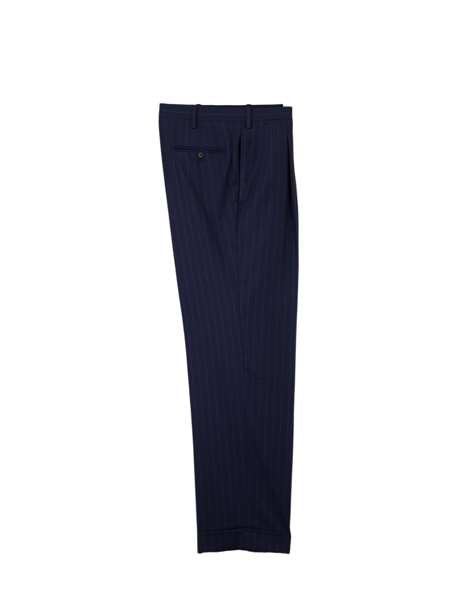 Kiton Navy Pure Cashmere Flannel Pinstripe Suit